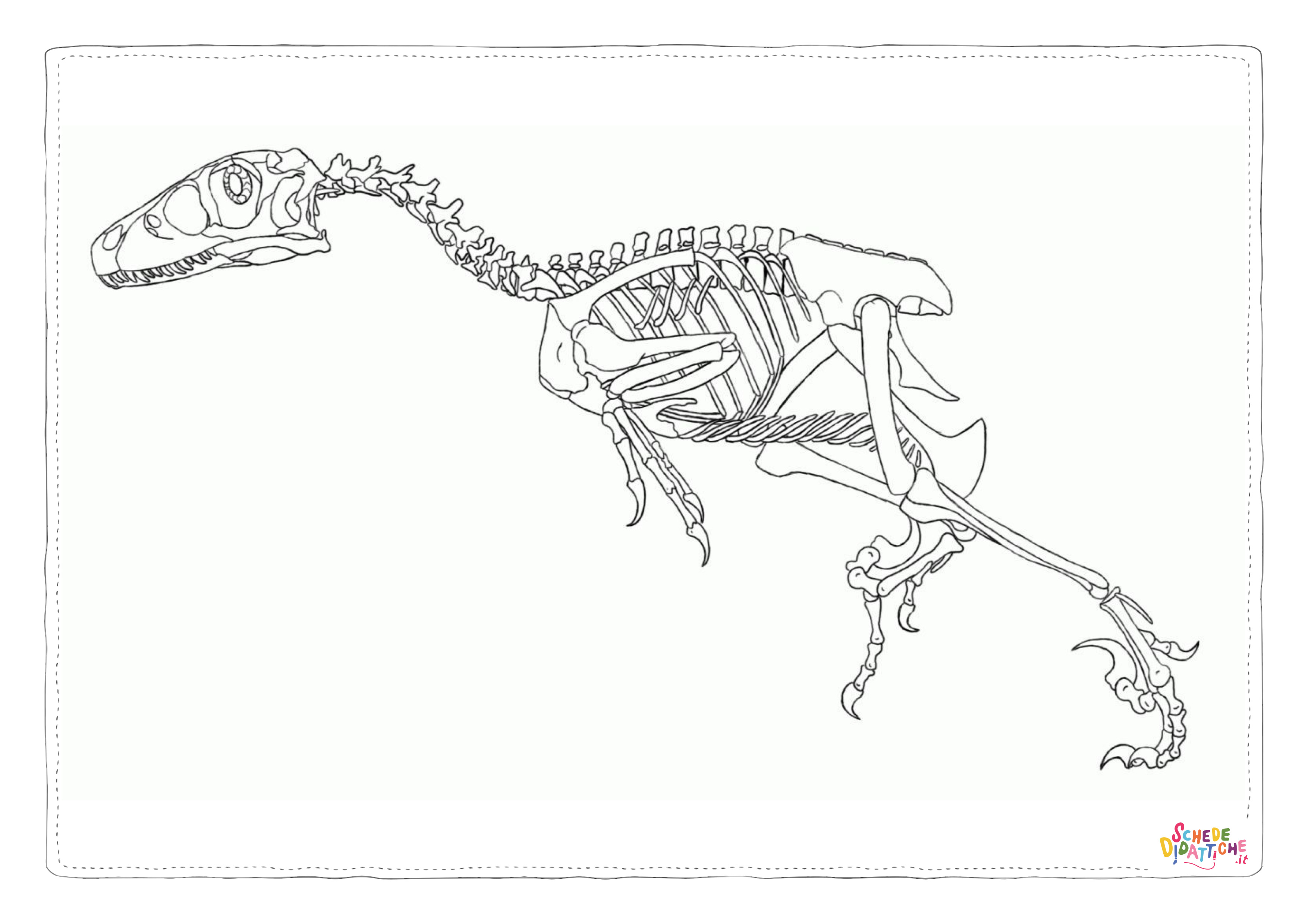 Disegno "Disegno di Velociraptor da stampare e colorare 22" Disegno di Velociraptor da stampare e colorare 22