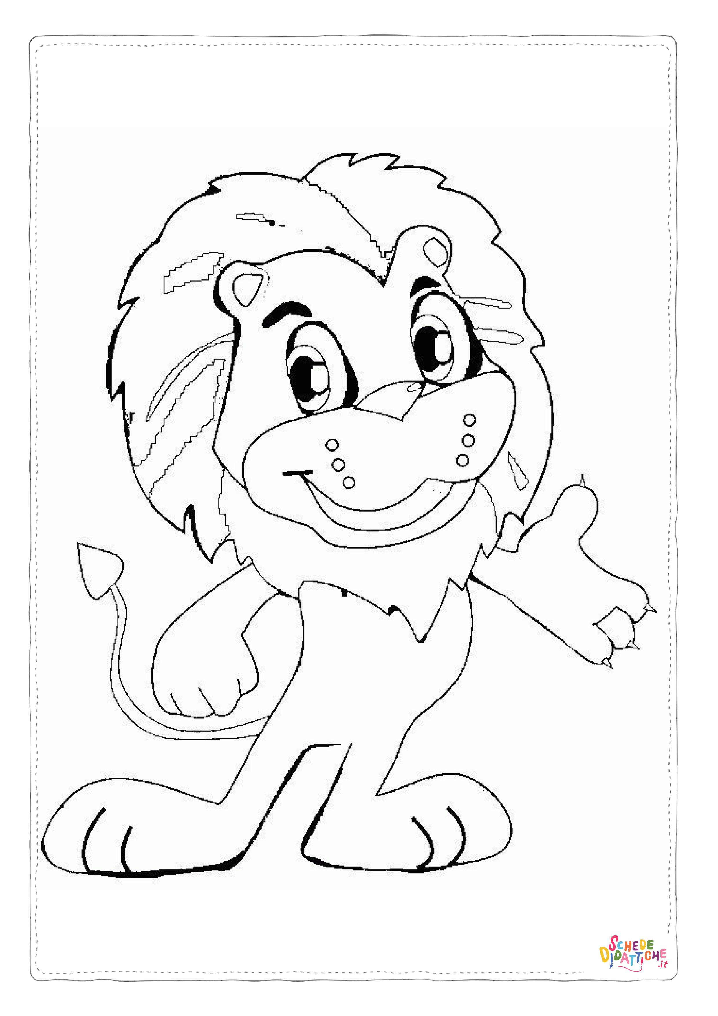 Disegno "Disegno di leone da stampare e colorare 98" Disegno di leone da stampare e colorare 98