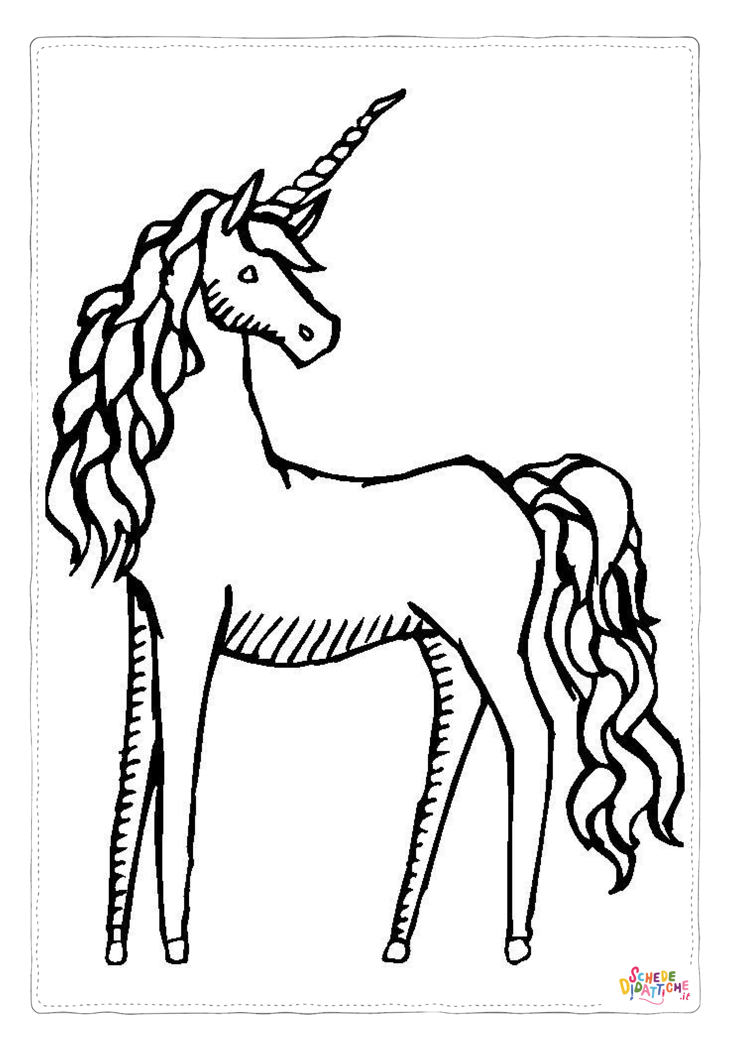Disegno "Disegno di unicorno da stampare e colorare 70" Disegno di unicorno da stampare e colorare 70