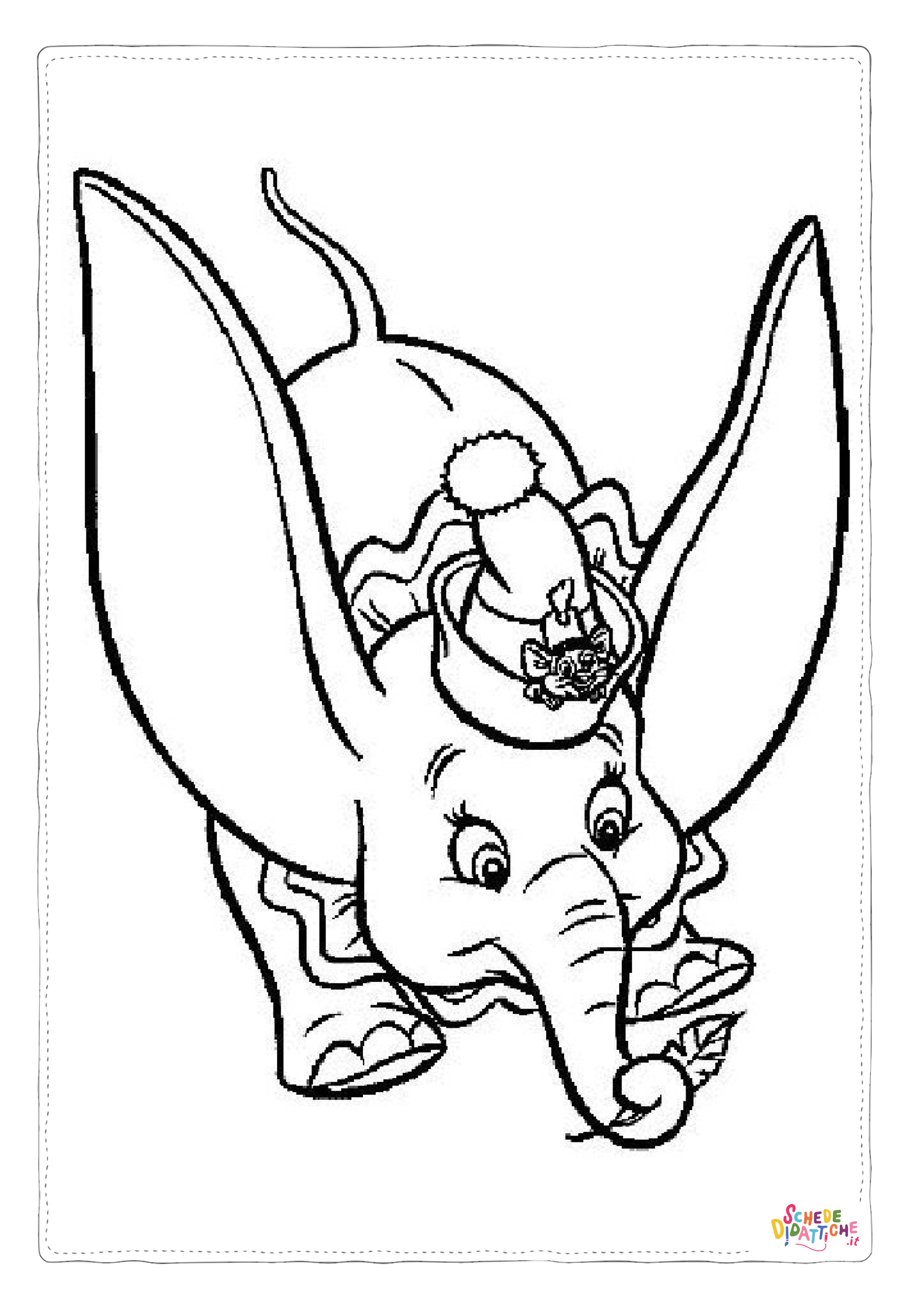 Disegno di Dumbo da stampare e colorare 76