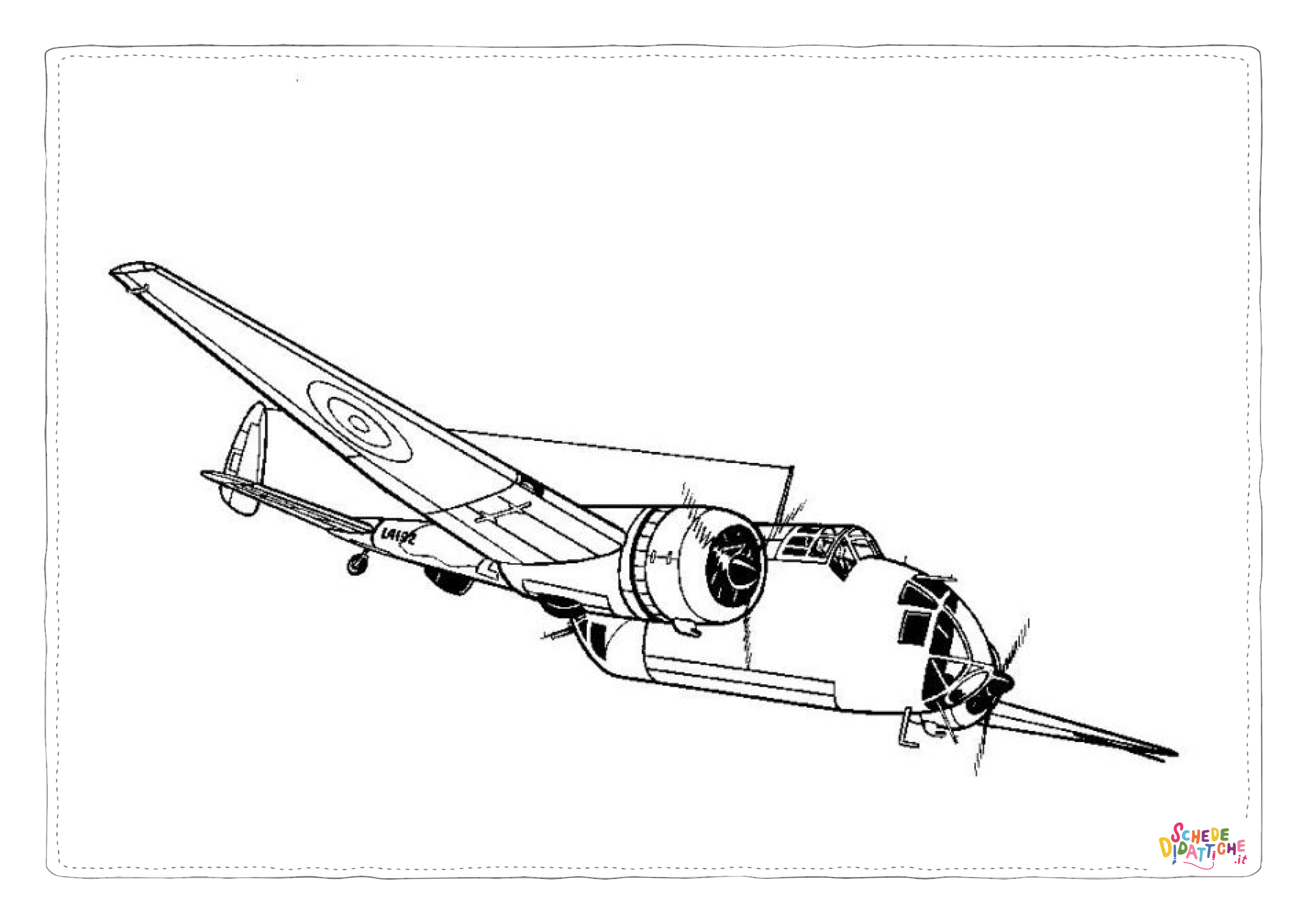 Disegno "Disegno di aereo militare da stampare e colorare 38" Disegno di aereo militare da stampare e colorare 38