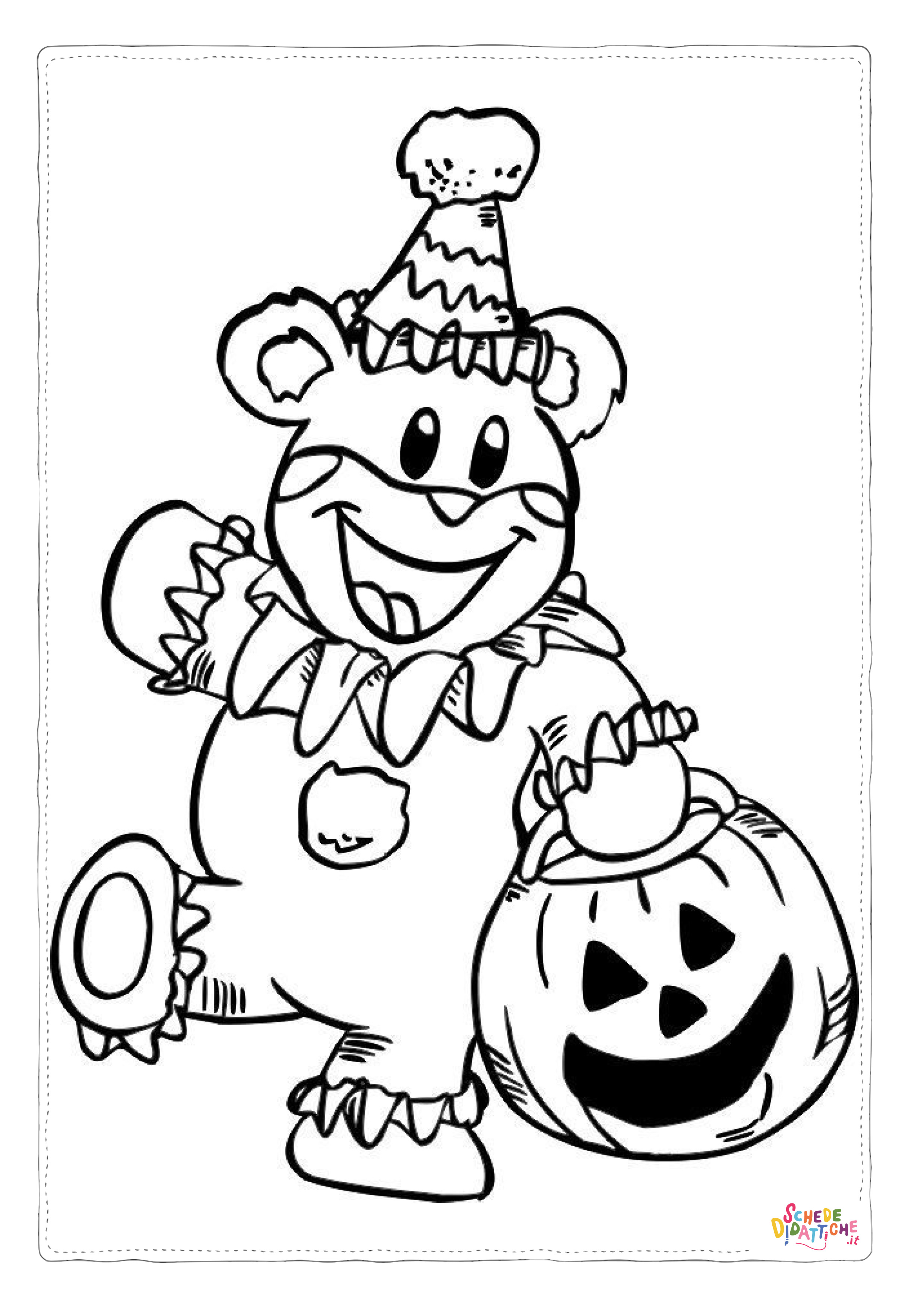 Disegno "Disegno di bambino ad Halloween da stampare e colorare 20" Disegno di bambino ad Halloween da stampare e colorare 20