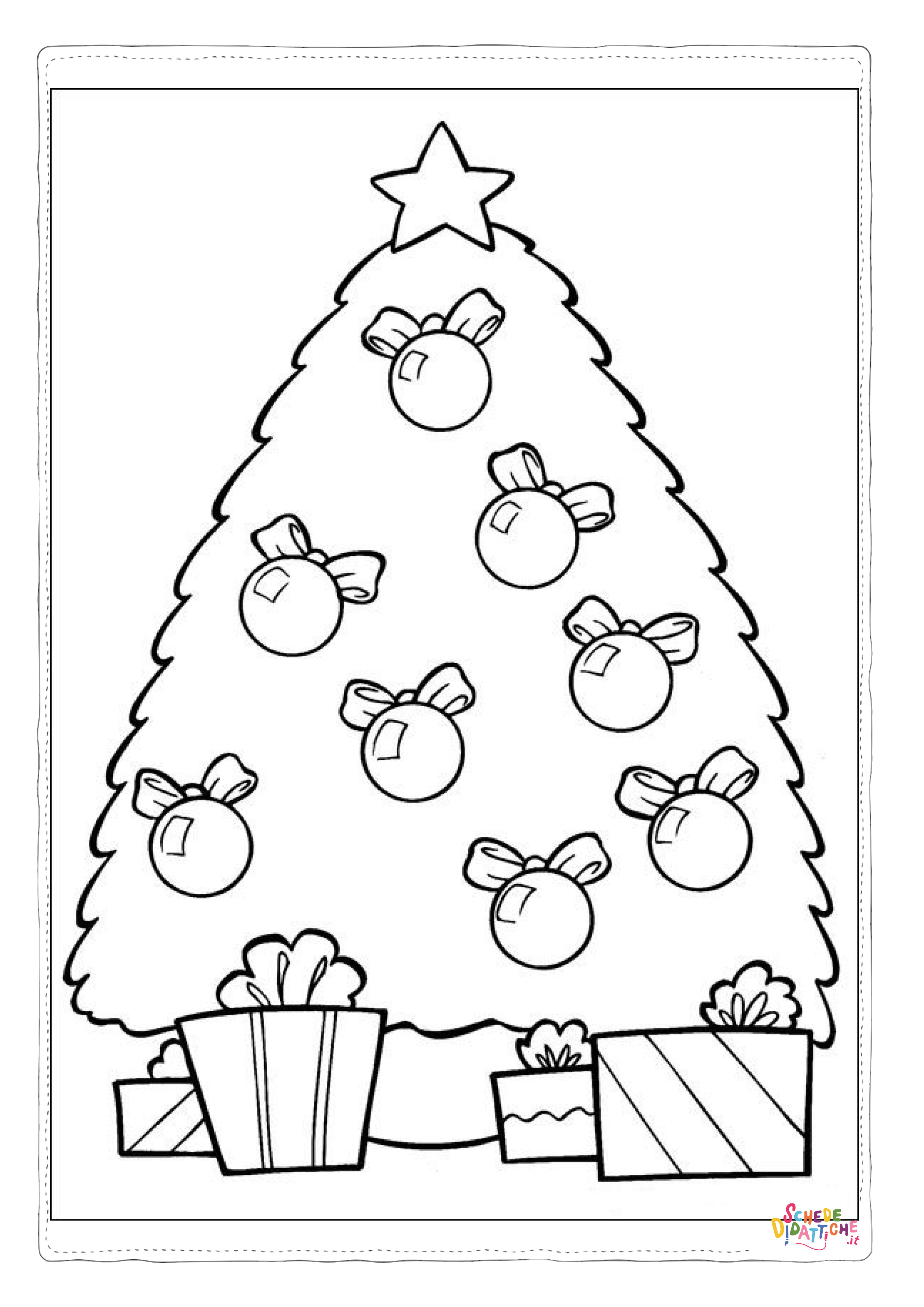 Disegno "Disegno di albero di Natale da stampare e colorare 89" Disegno di albero di Natale da stampare e colorare 89