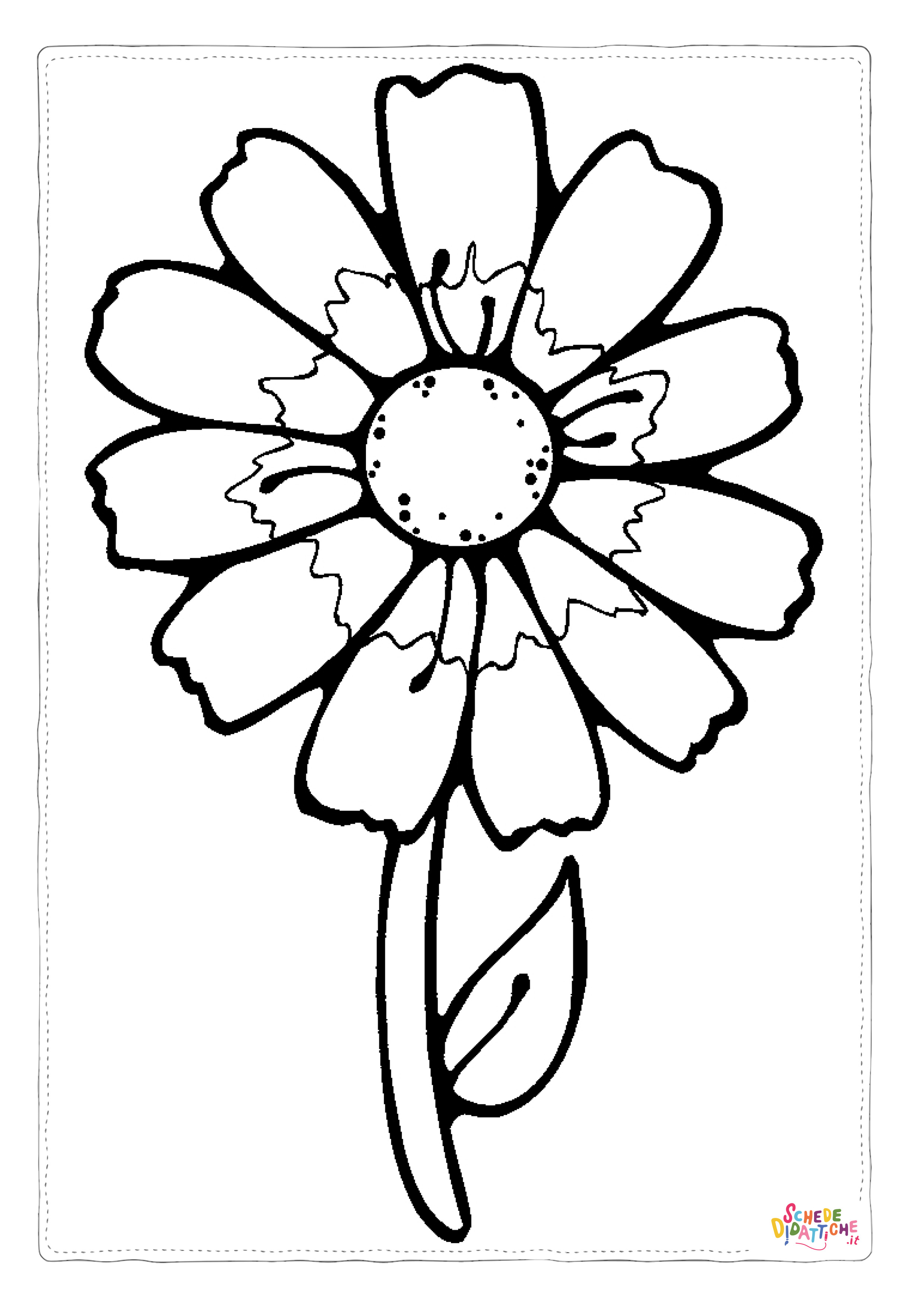 Disegno "Disegno di fiore da stampare e colorare 101" Disegno di fiore da stampare e colorare 101