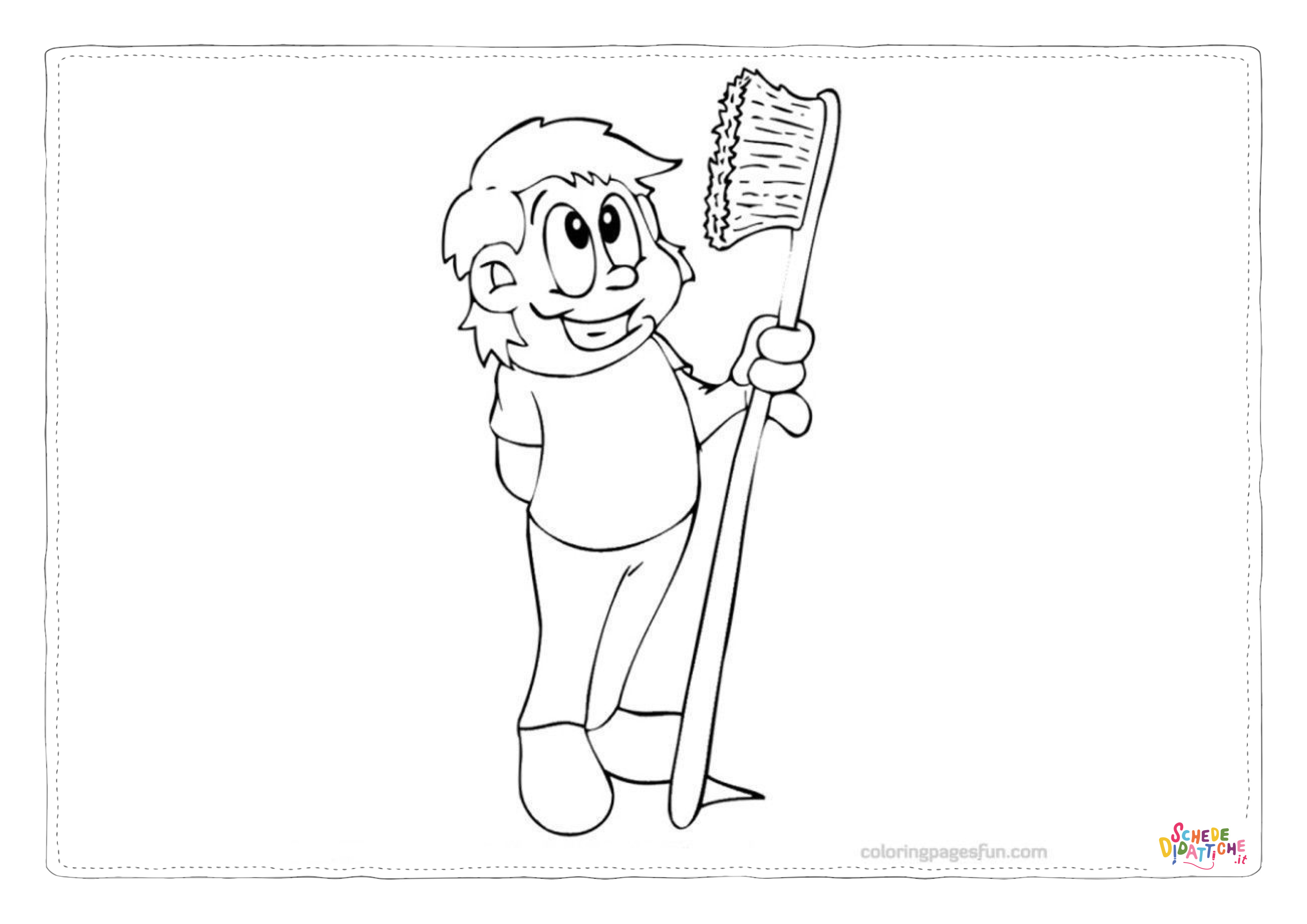 Disegno "Disegno di igiene da stampare e colorare 5" Disegno di igiene da stampare e colorare 5
