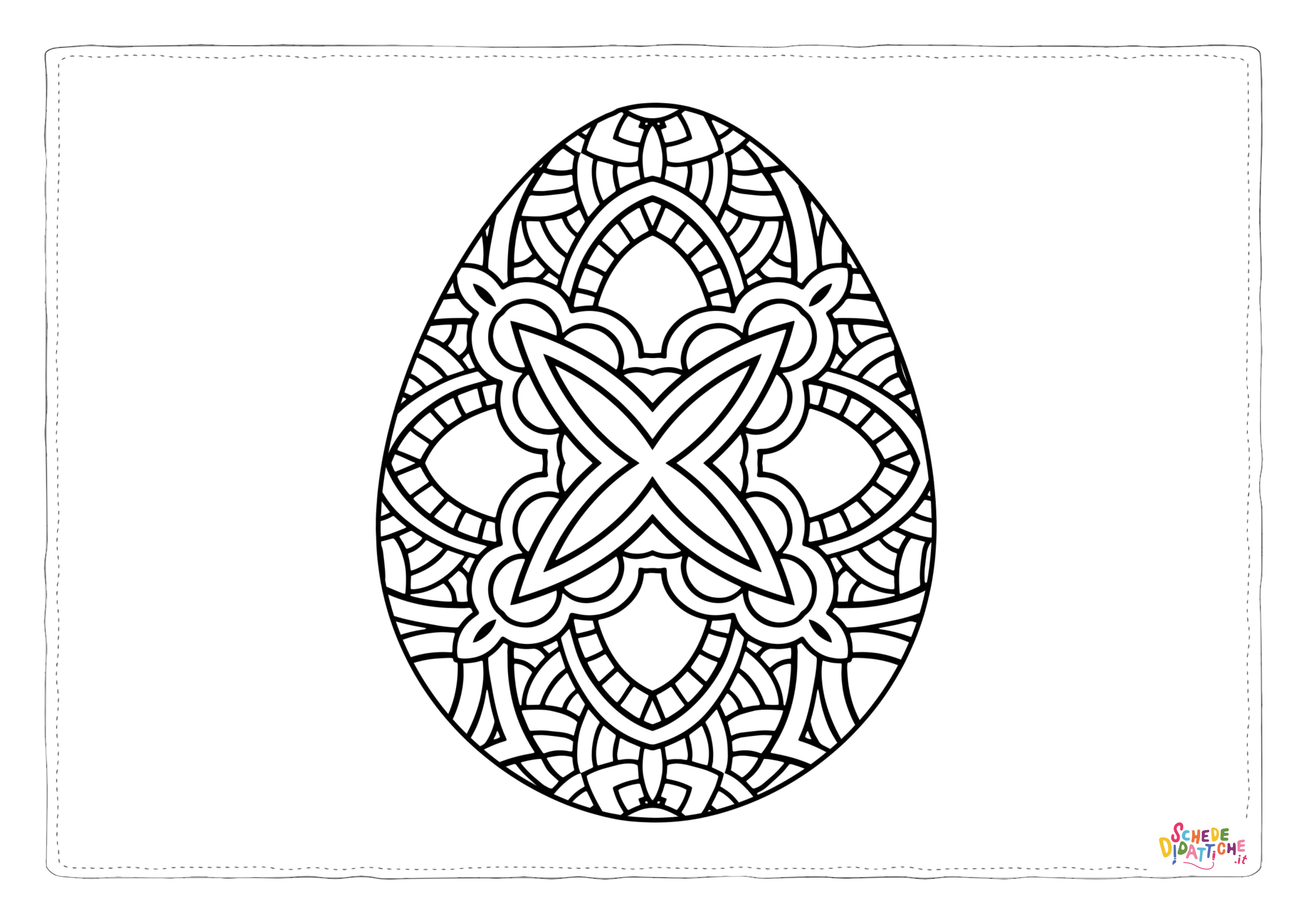 Disegno "Disegno di uovo di Pasqua da stampare e colorare 76" Disegno di uovo di Pasqua da stampare e colorare 76