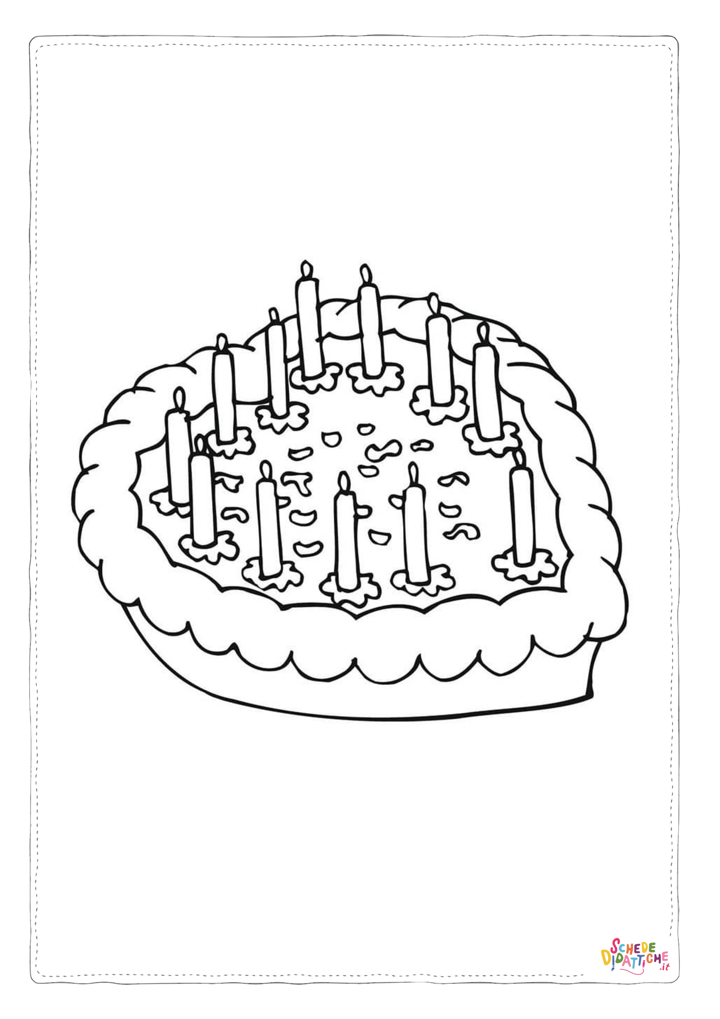 Disegno "Disegno di torta da stampare e colorare 42" Disegno di torta da stampare e colorare 42