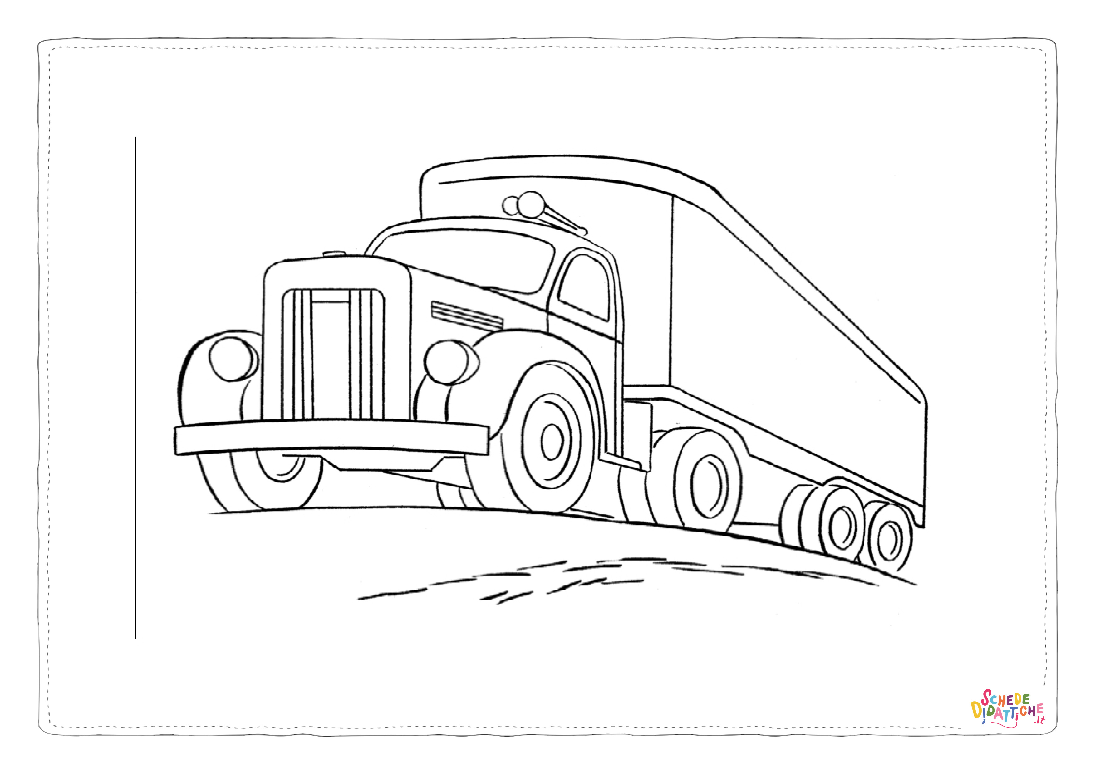 Disegno di mezzo da lavoro da stampare e colorare 48