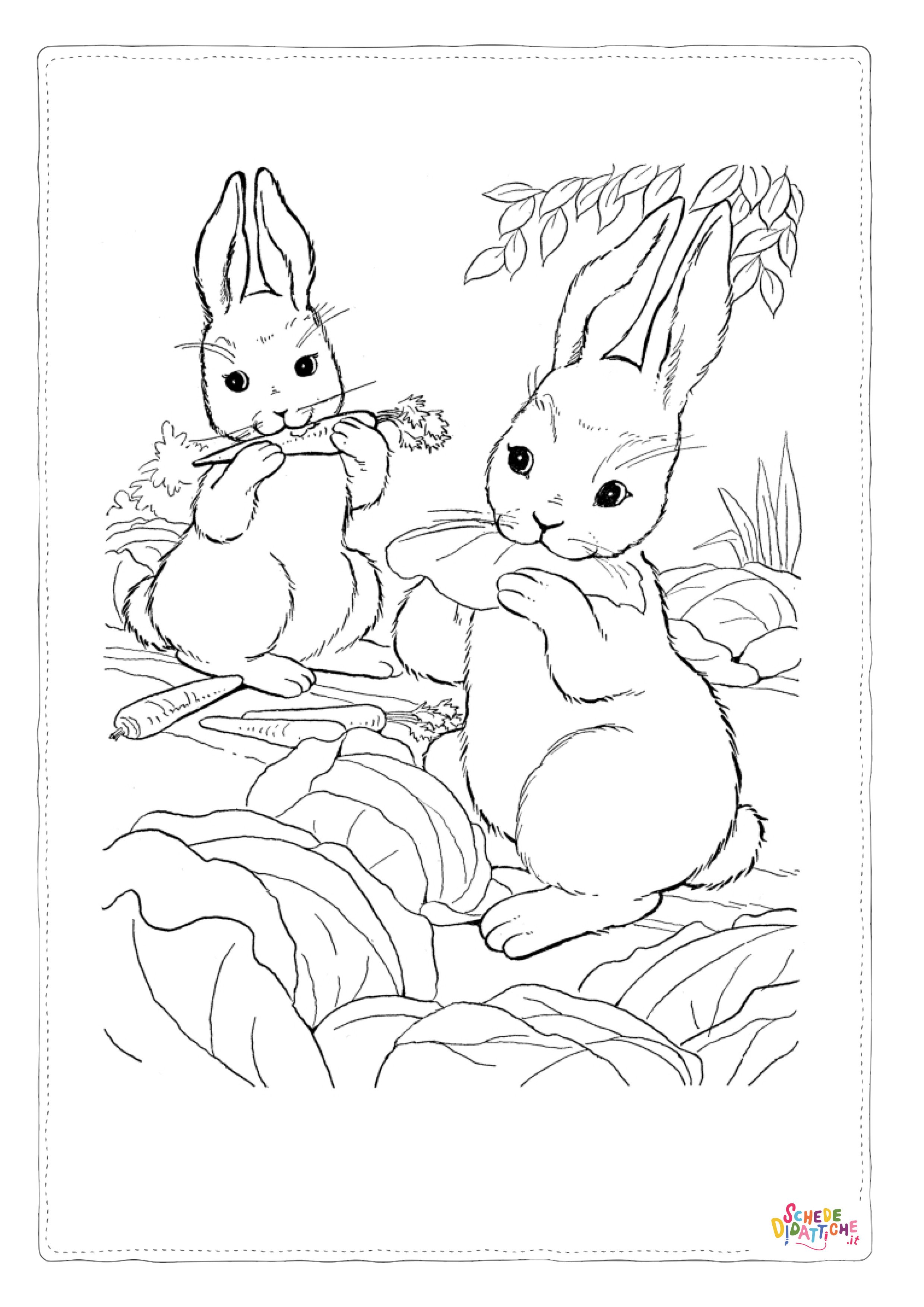 Disegno "Disegno di coniglio da stampare e colorare 50" Disegno di coniglio da stampare e colorare 50
