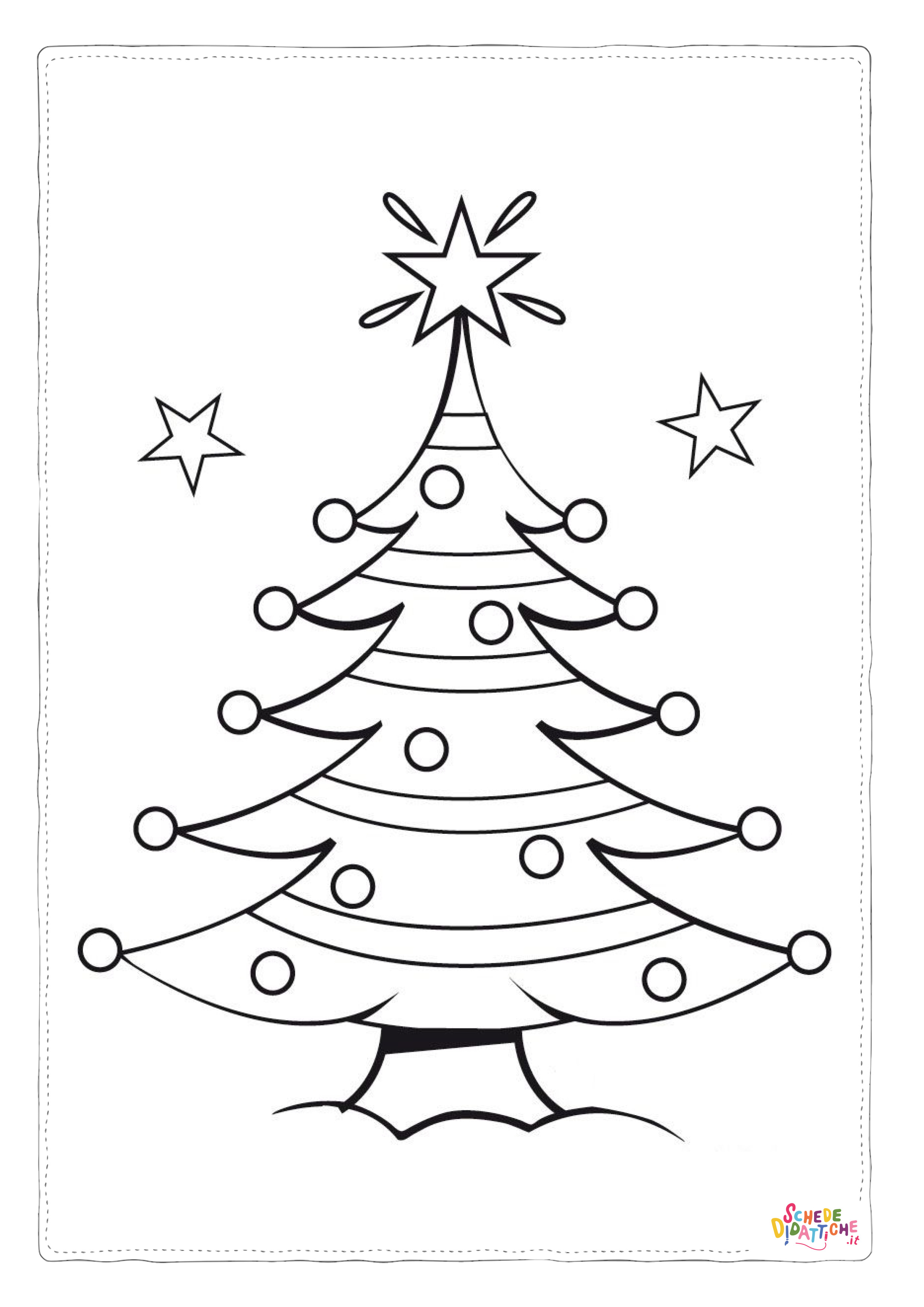 Disegno "Disegno di albero di Natale da stampare e colorare 53" Disegno di albero di Natale da stampare e colorare 53