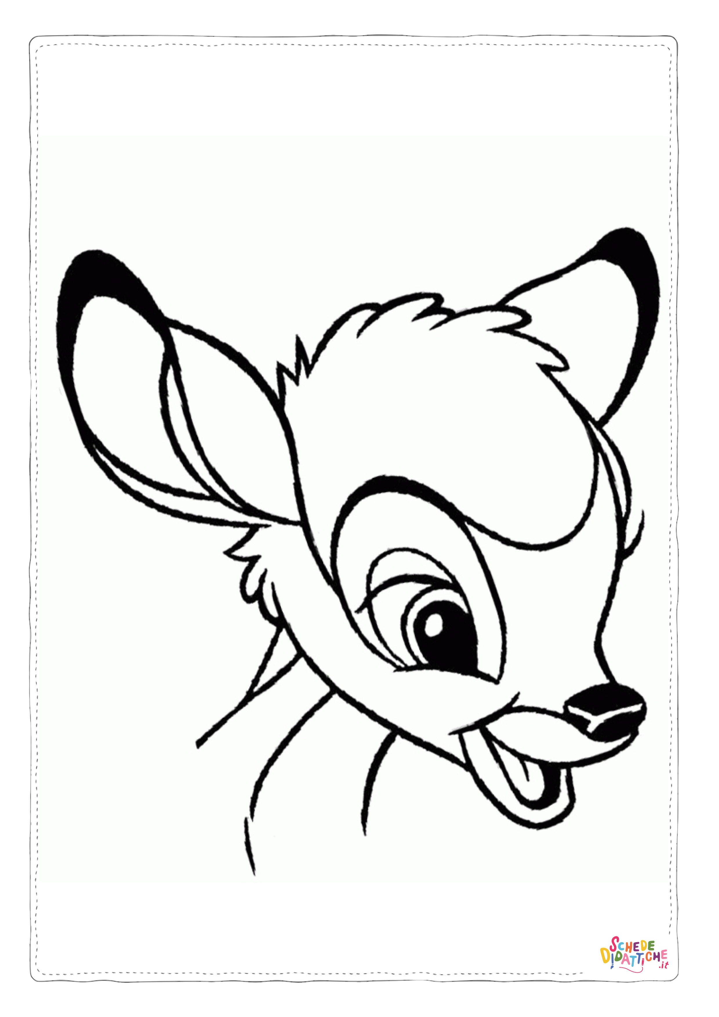 Disegno di Bambi da stampare e colorare 84