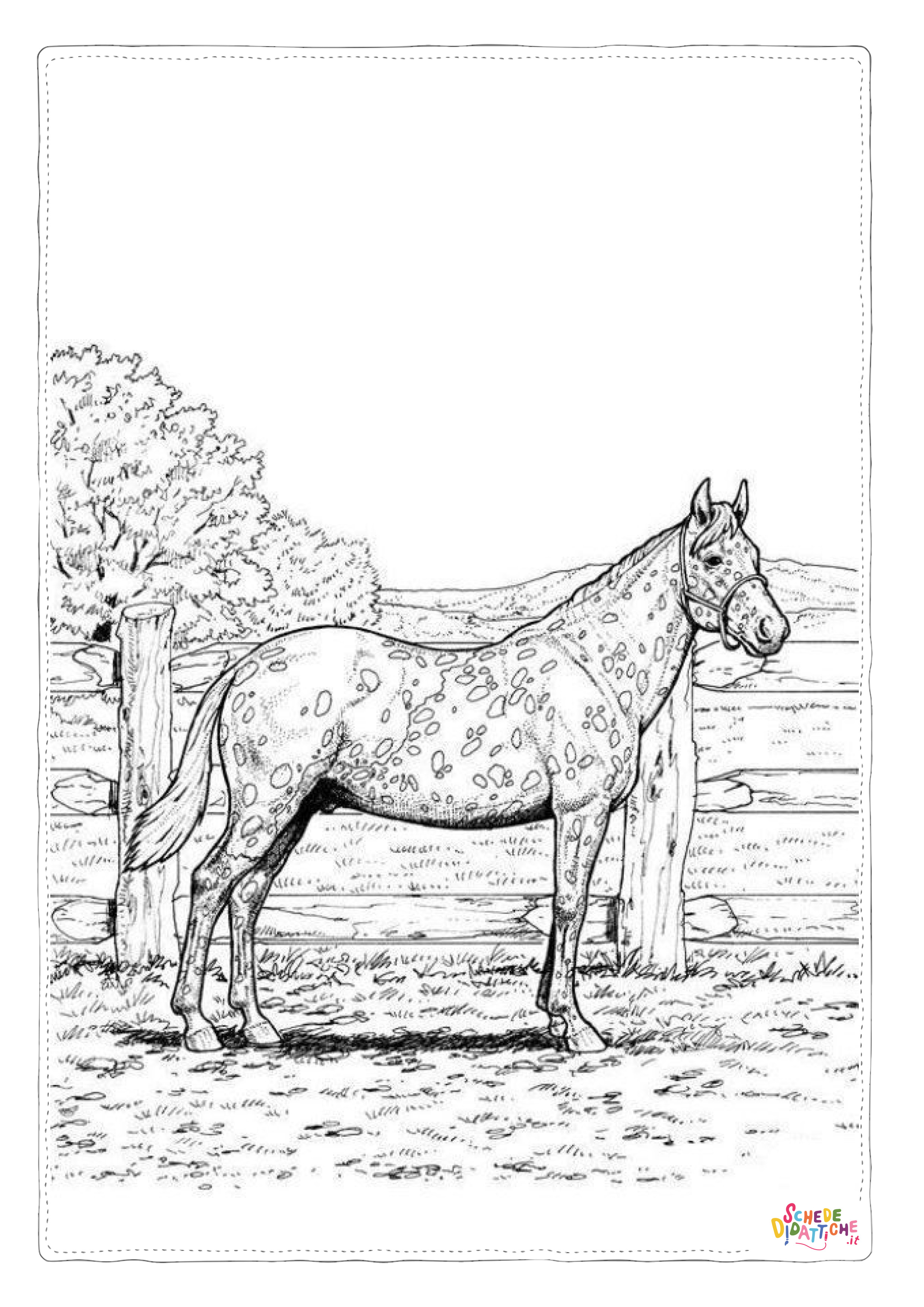 Disegno "Disegno di cavallo da stampare e colorare 230" Disegno di cavallo da stampare e colorare 230