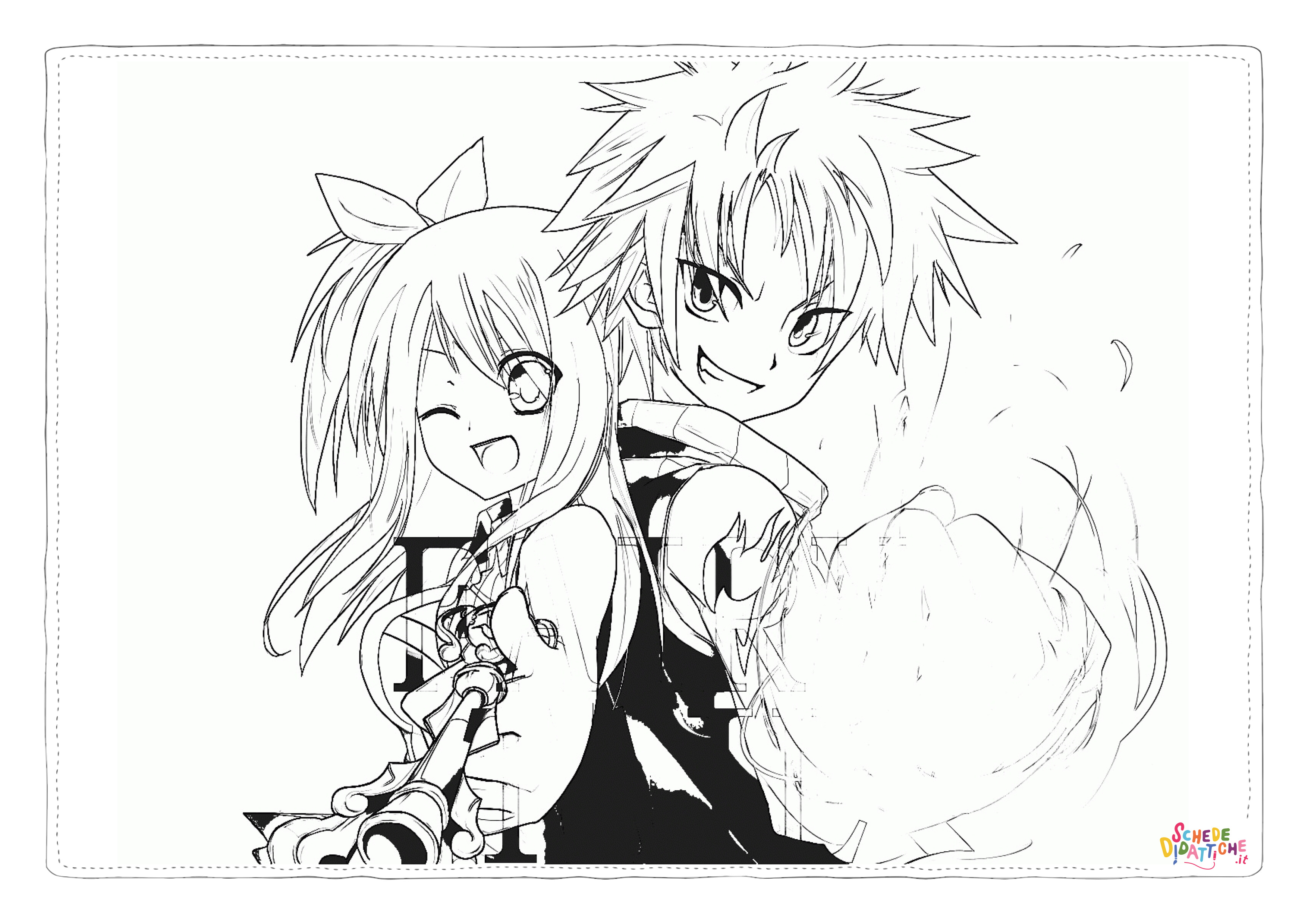 Disegno "Disegno di Fairy Tail da stampare e colorare" Disegno di Fairy Tail da stampare e colorare