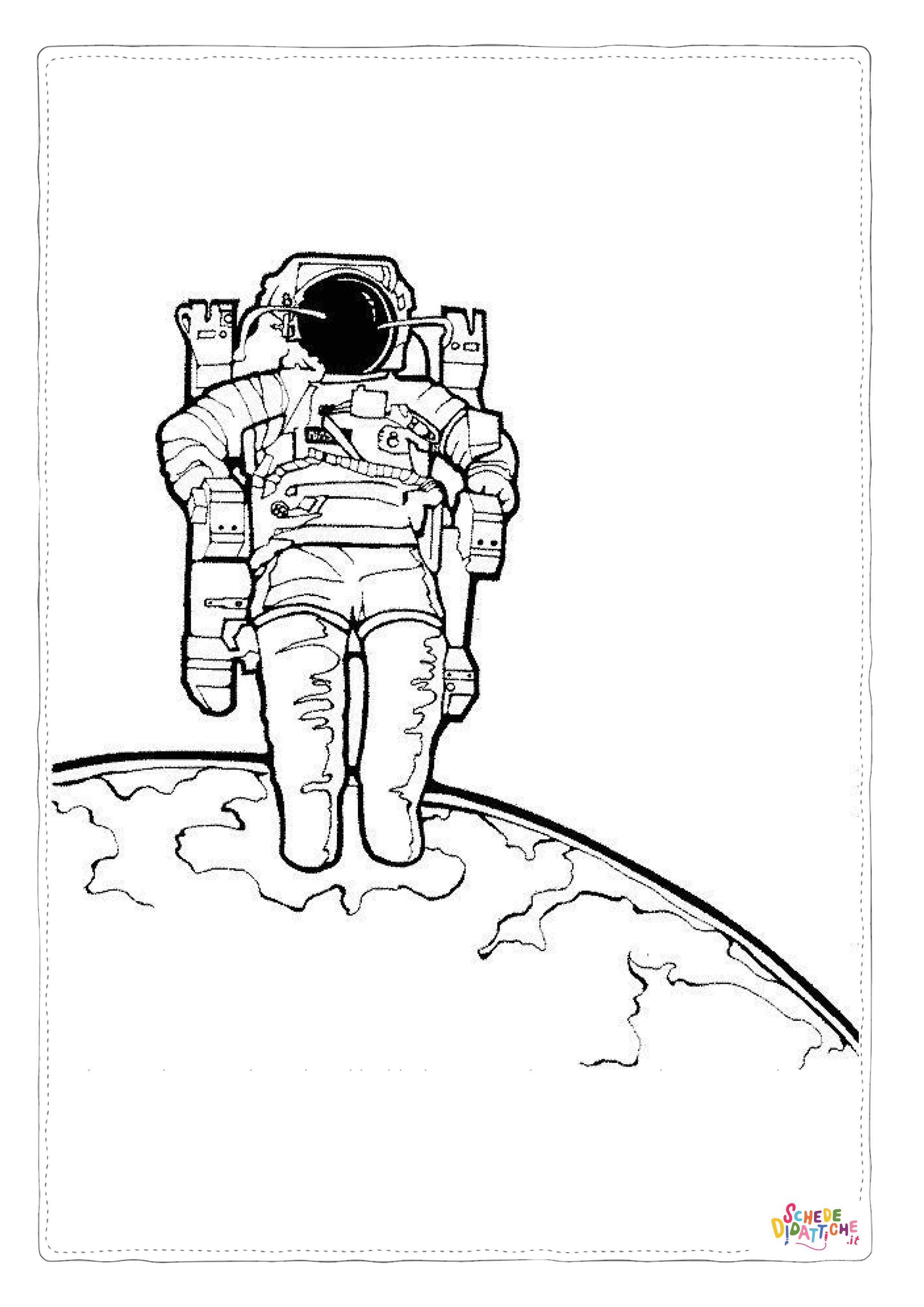 Disegno "Disegno di astronauta da stampare e colorare 36" Disegno di astronauta da stampare e colorare 36
