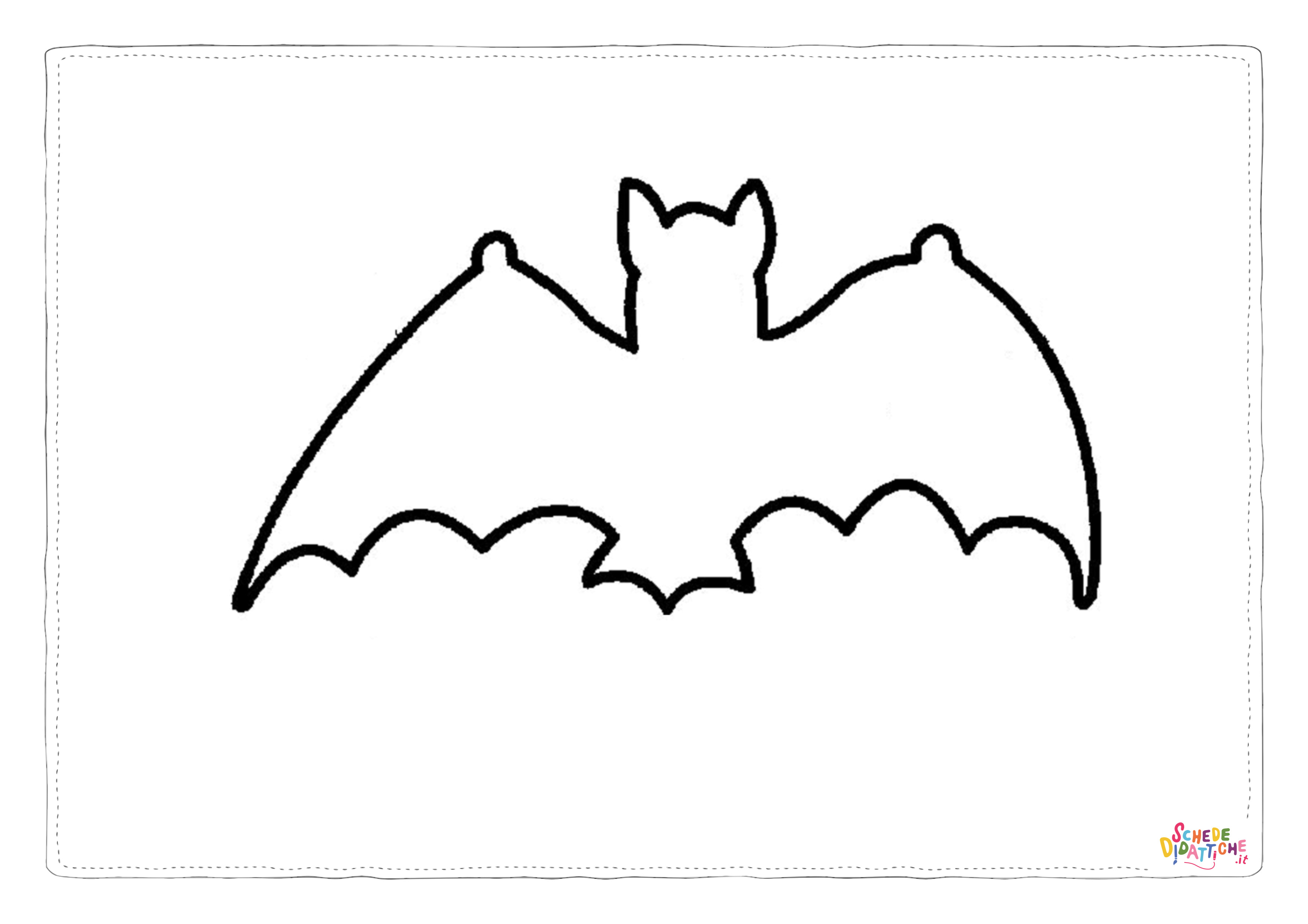 Disegno di pipistrello da stampare e colorare 12