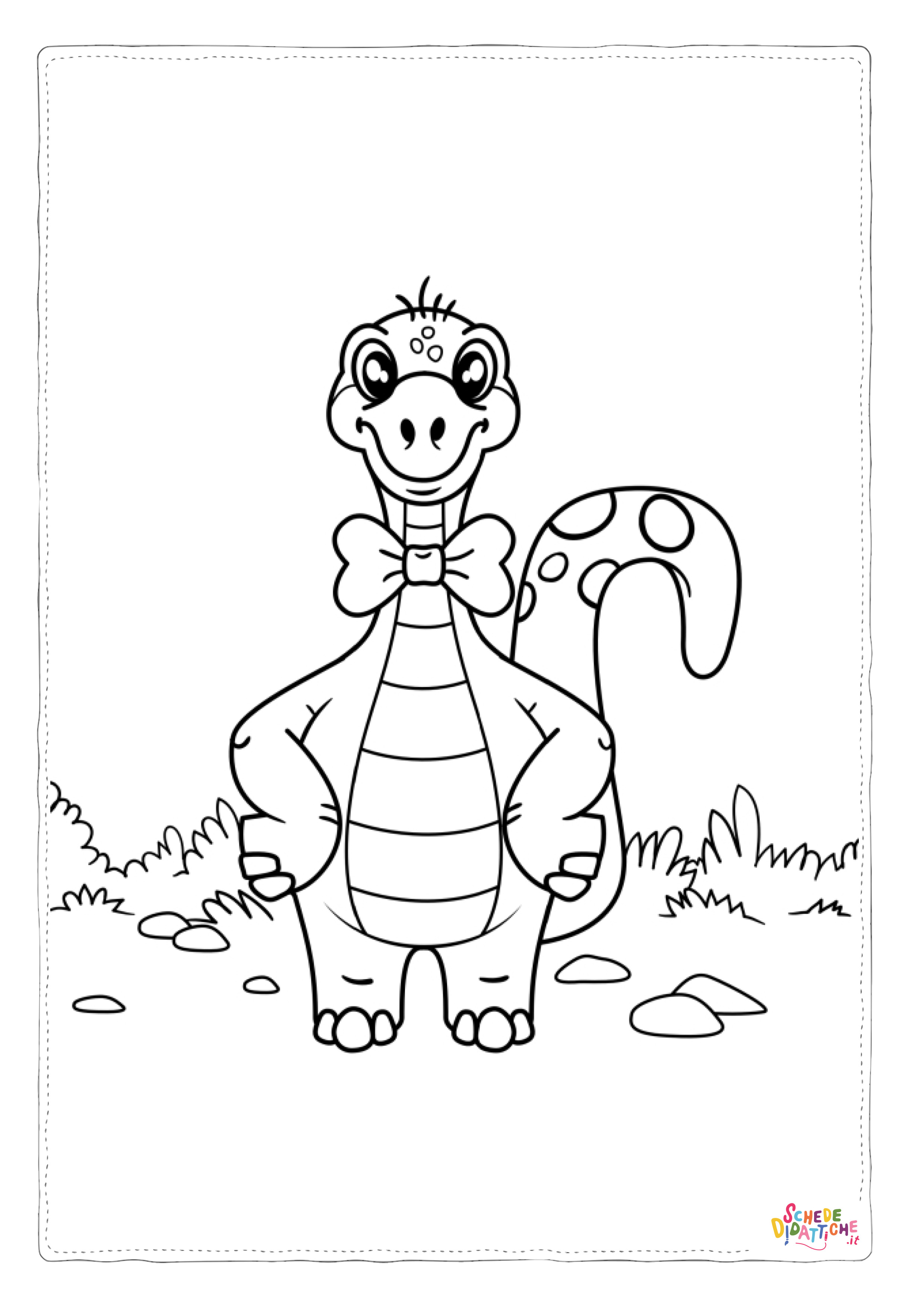Disegno "Disegno di Dino da stampare e colorare 4" Disegno di Dino da stampare e colorare 4