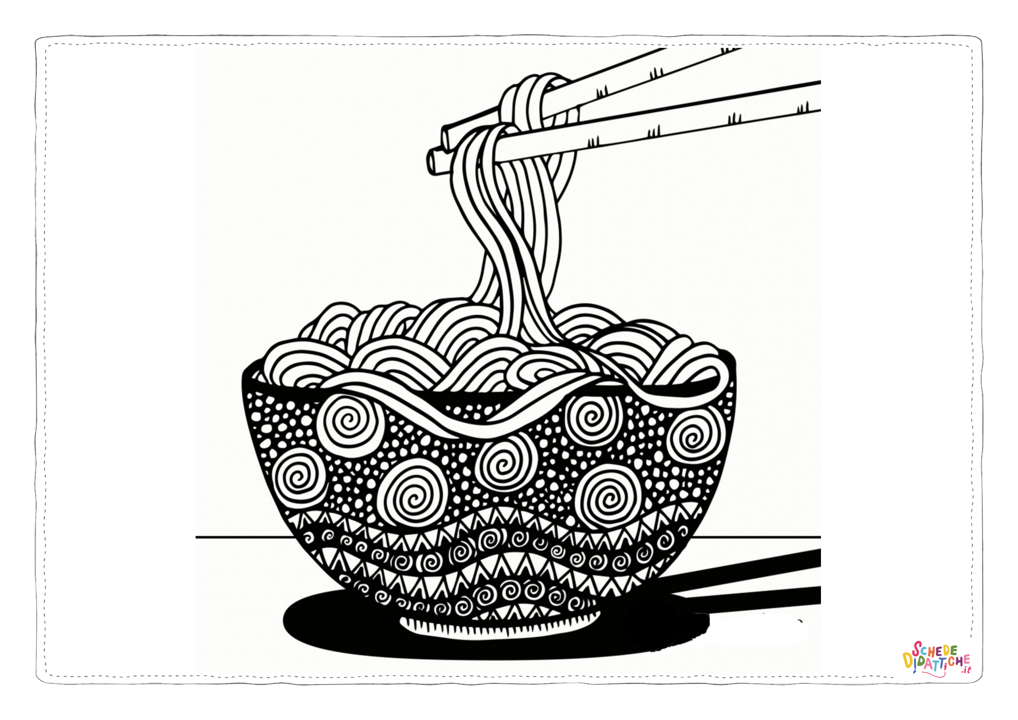 Disegno di sushi da stampare e colorare