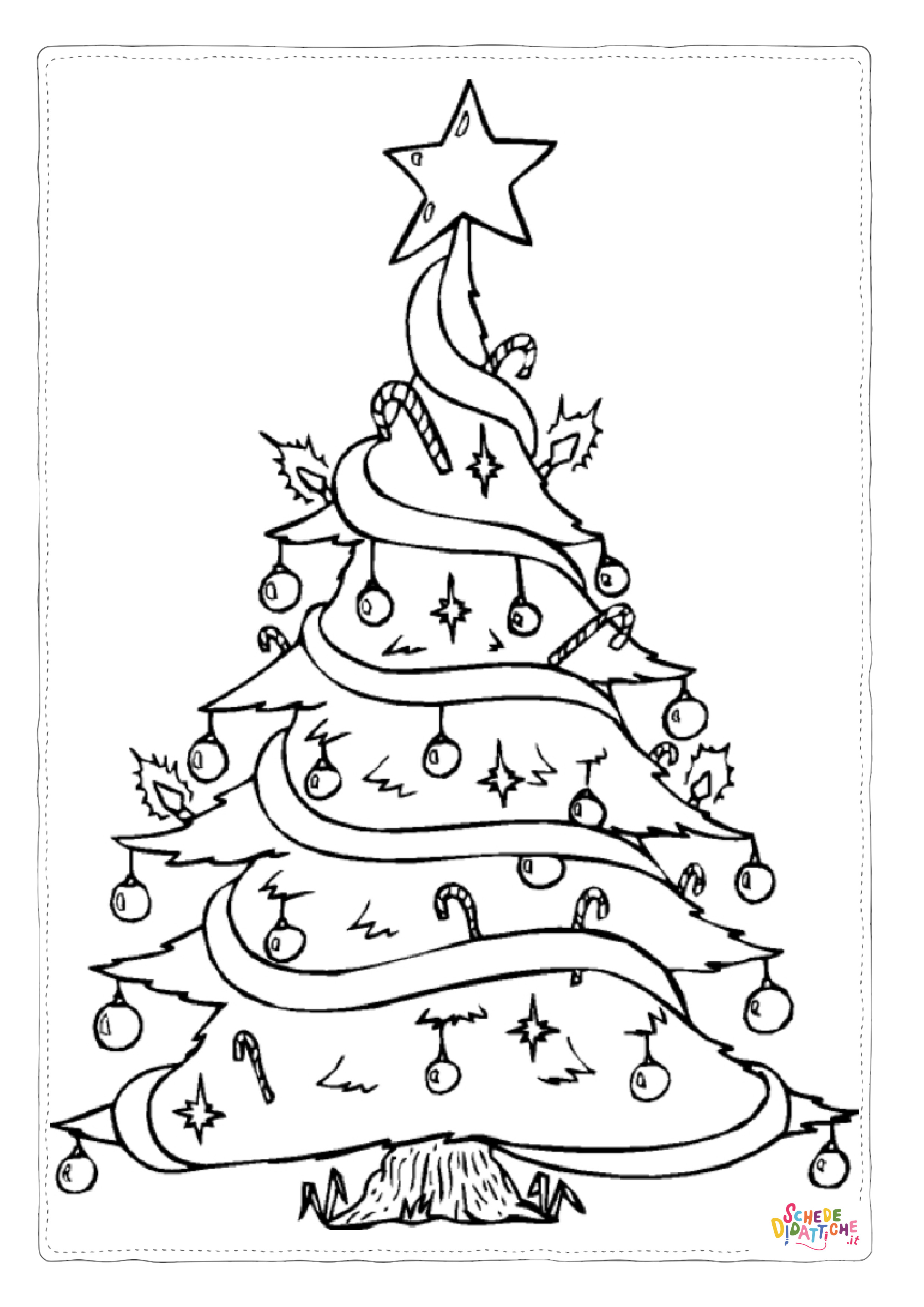 Disegno "Disegno di albero di Natale da stampare e colorare 40" Disegno di albero di Natale da stampare e colorare 40