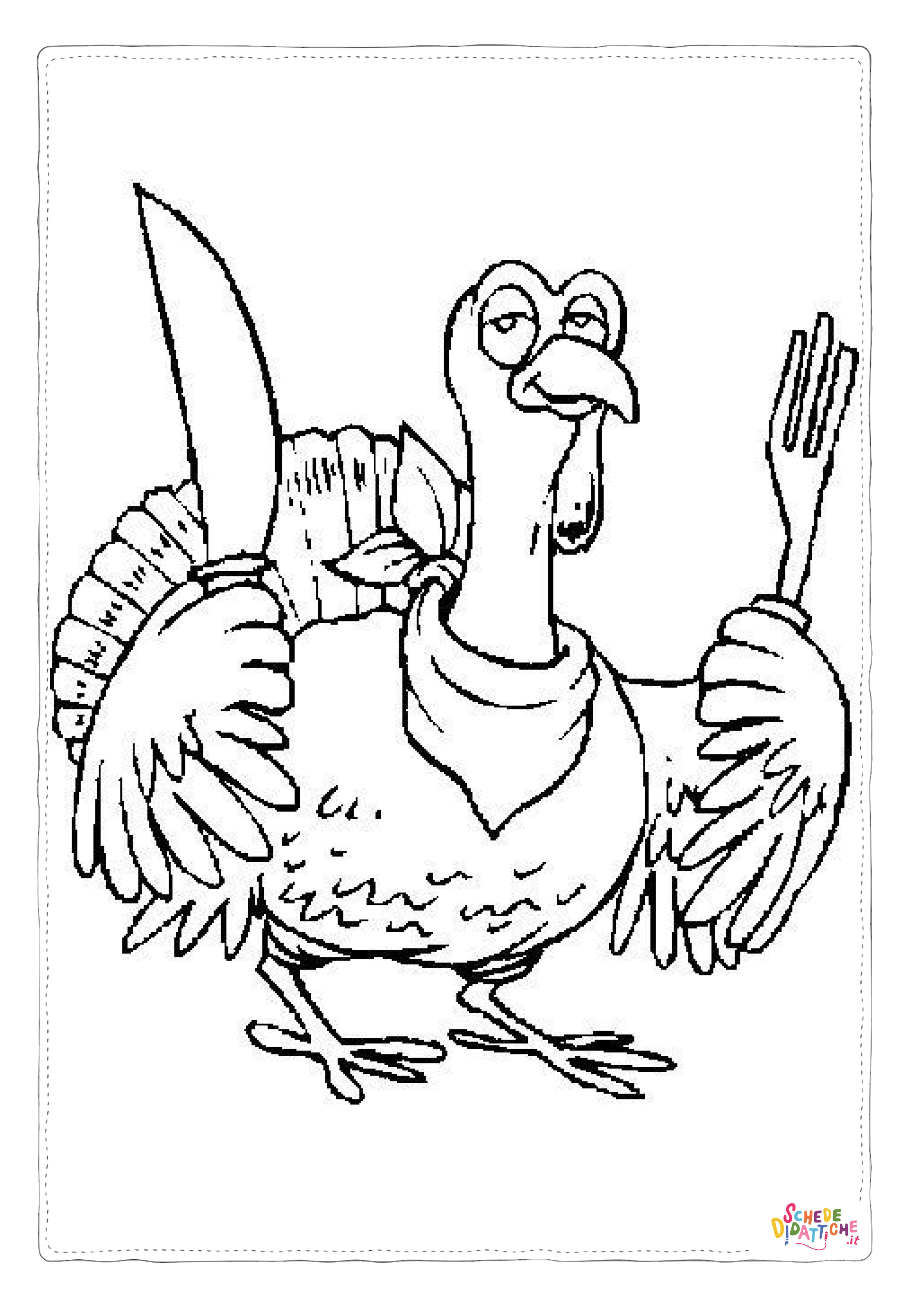 Disegno "Disegno di tacchino da stampare e colorare 80" Disegno di tacchino da stampare e colorare 80