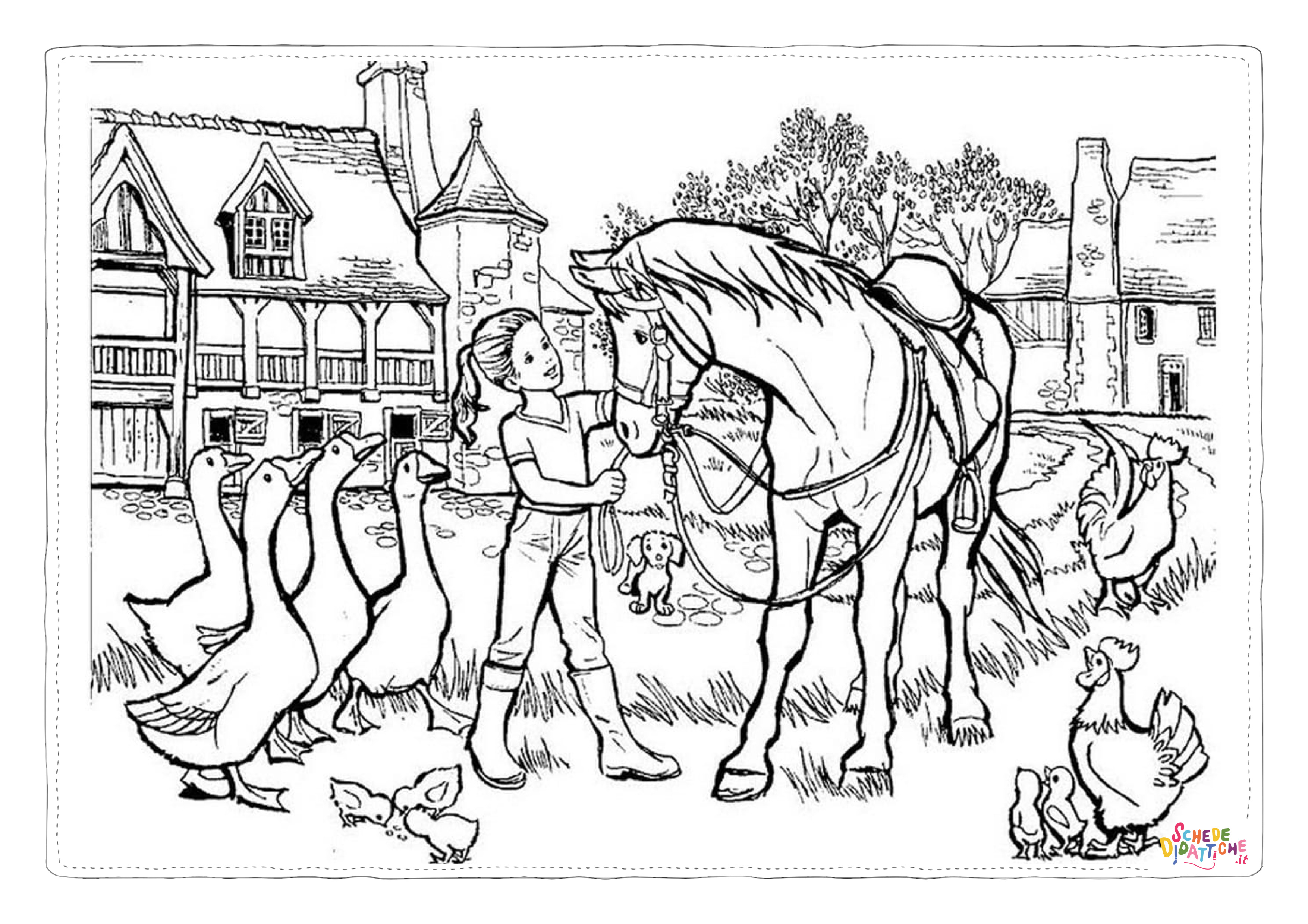 Disegno di cavallo da stampare e colorare 131