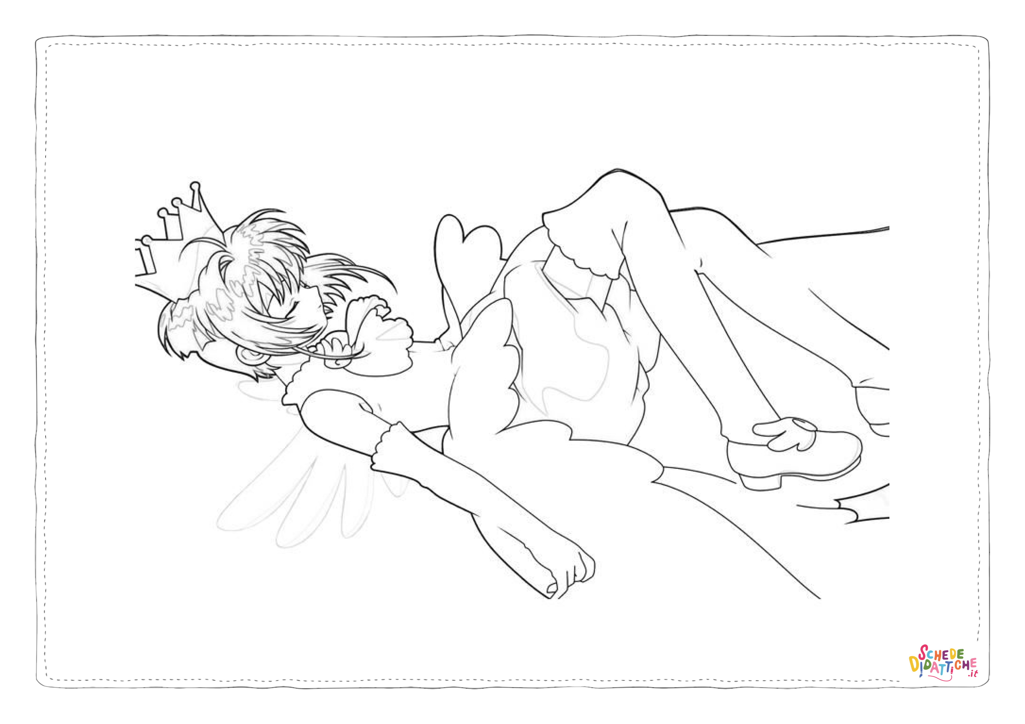 Disegno "Disegno di fata da stampare e colorare 41" Disegno di fata da stampare e colorare 41