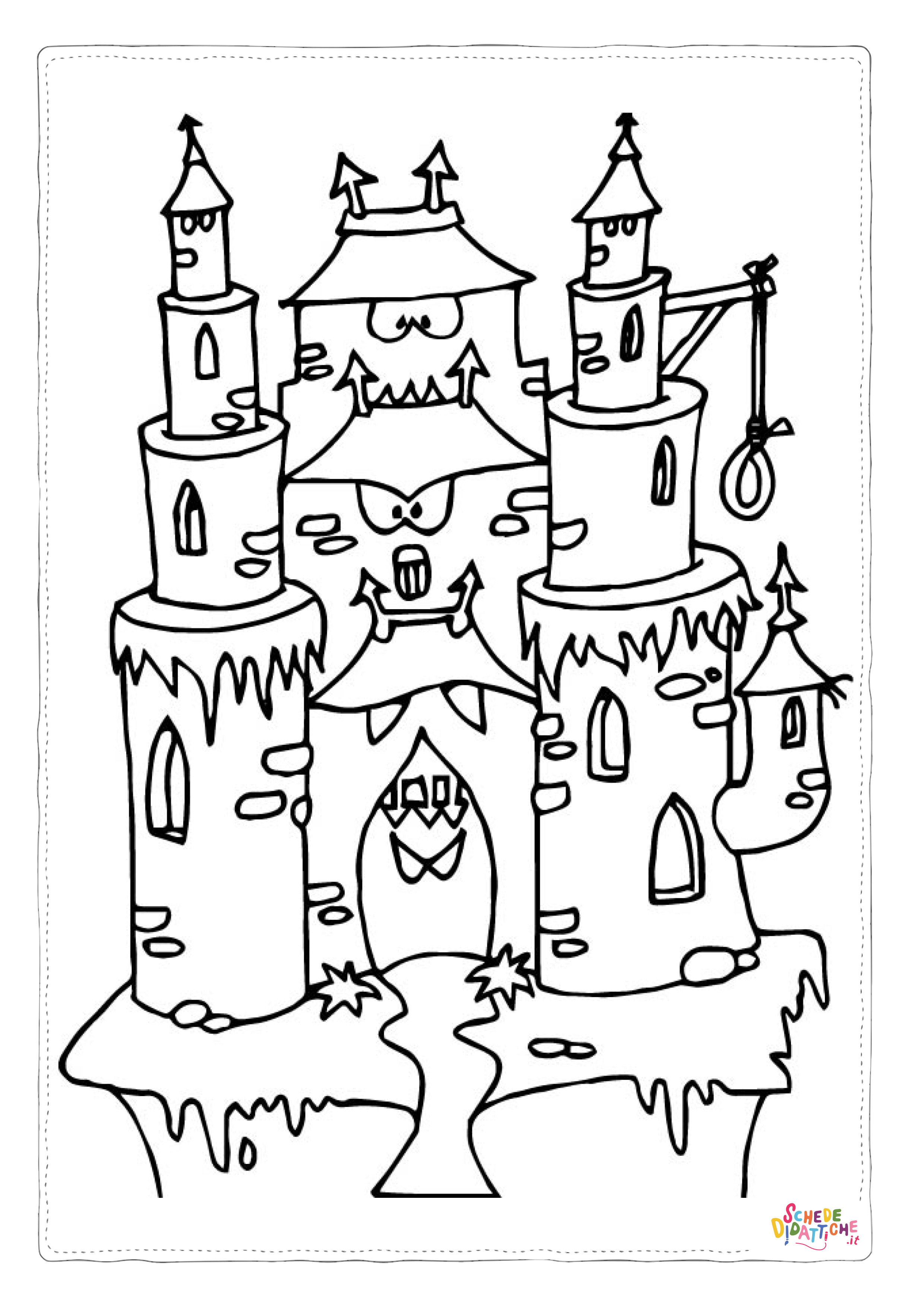 Disegno "Disegno di casa infestata da stampare e colorare 8" Disegno di casa infestata da stampare e colorare 8