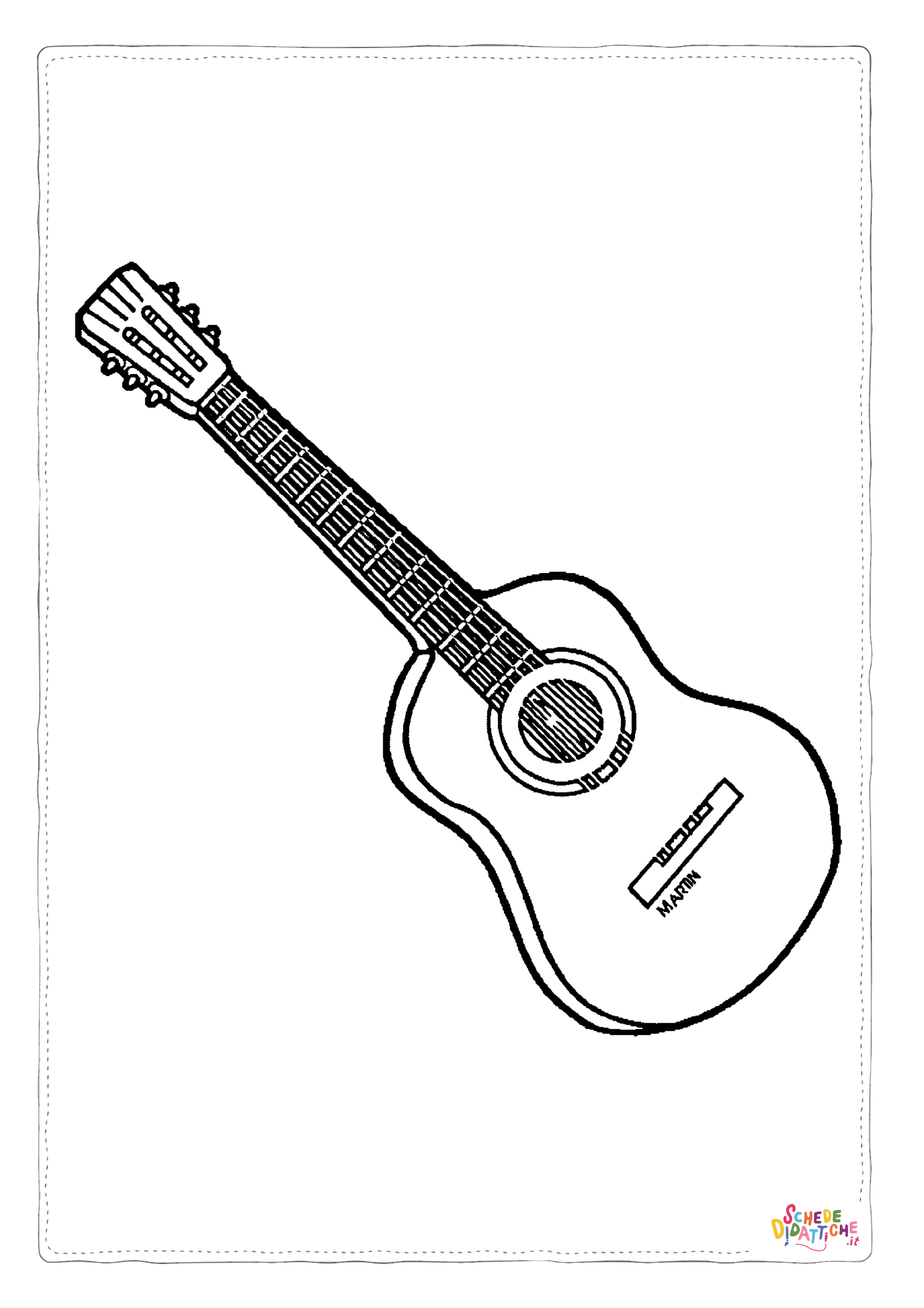 Disegno "Disegno di strumento musicale da stampare e colorare 16" Disegno di strumento musicale da stampare e colorare 16