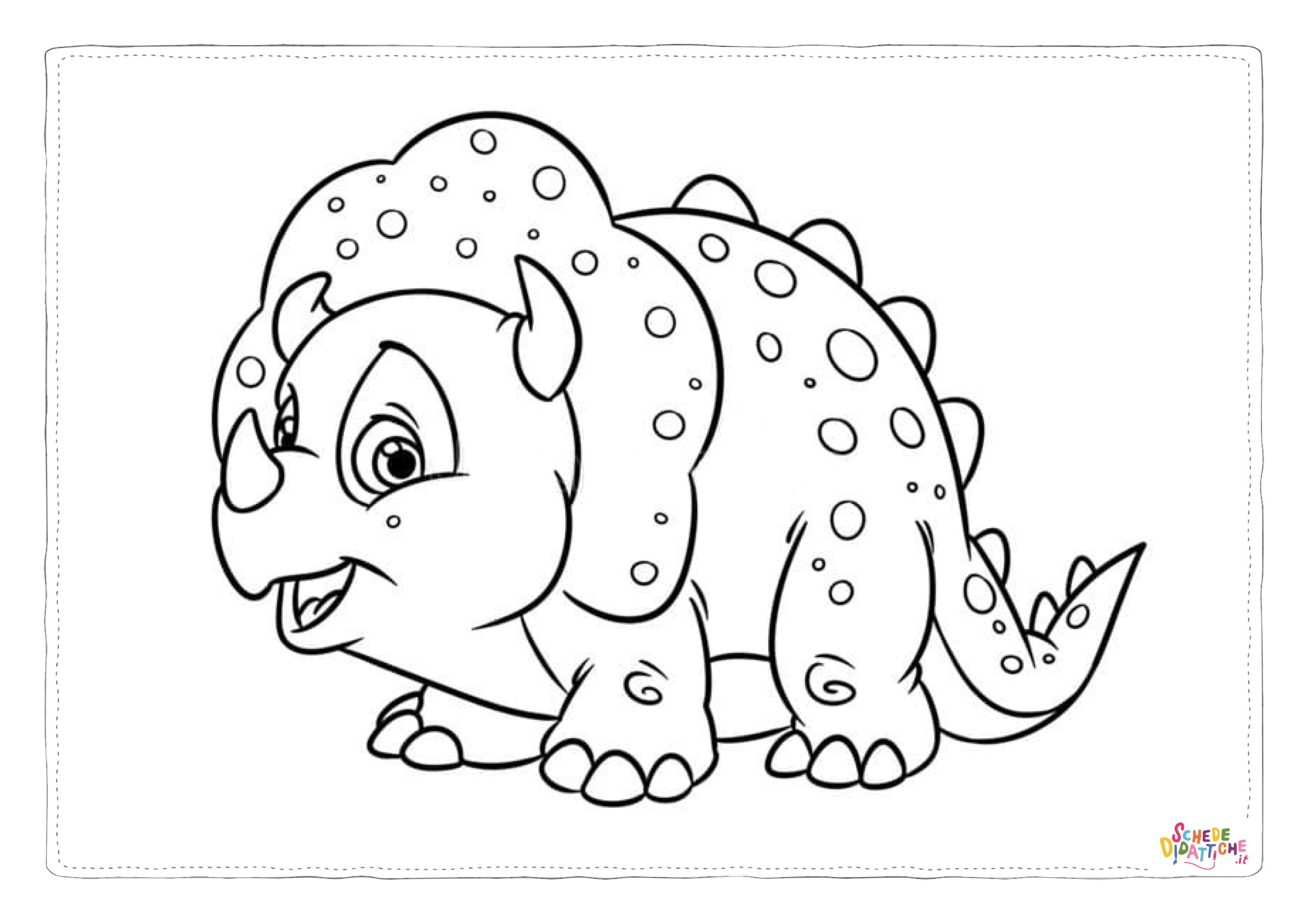Disegno "Disegno di Triceratopo da stampare e colorare 41" Disegno di Triceratopo da stampare e colorare 41