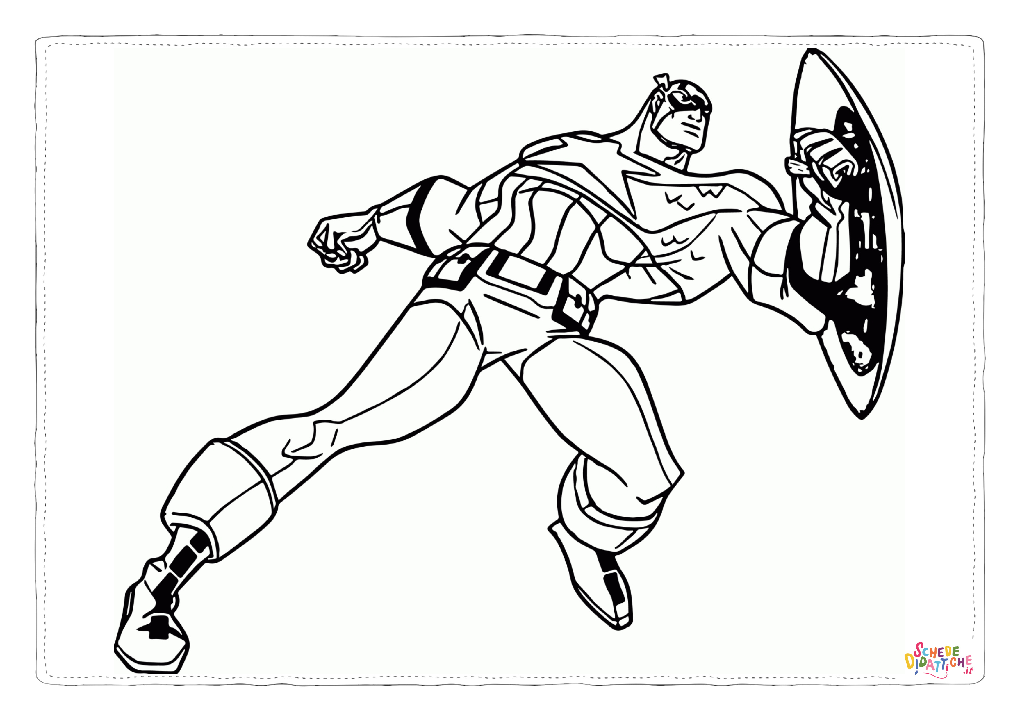 Disegno "Disegno di Capitan America da stampare e colorare 34" Disegno di Capitan America da stampare e colorare 34