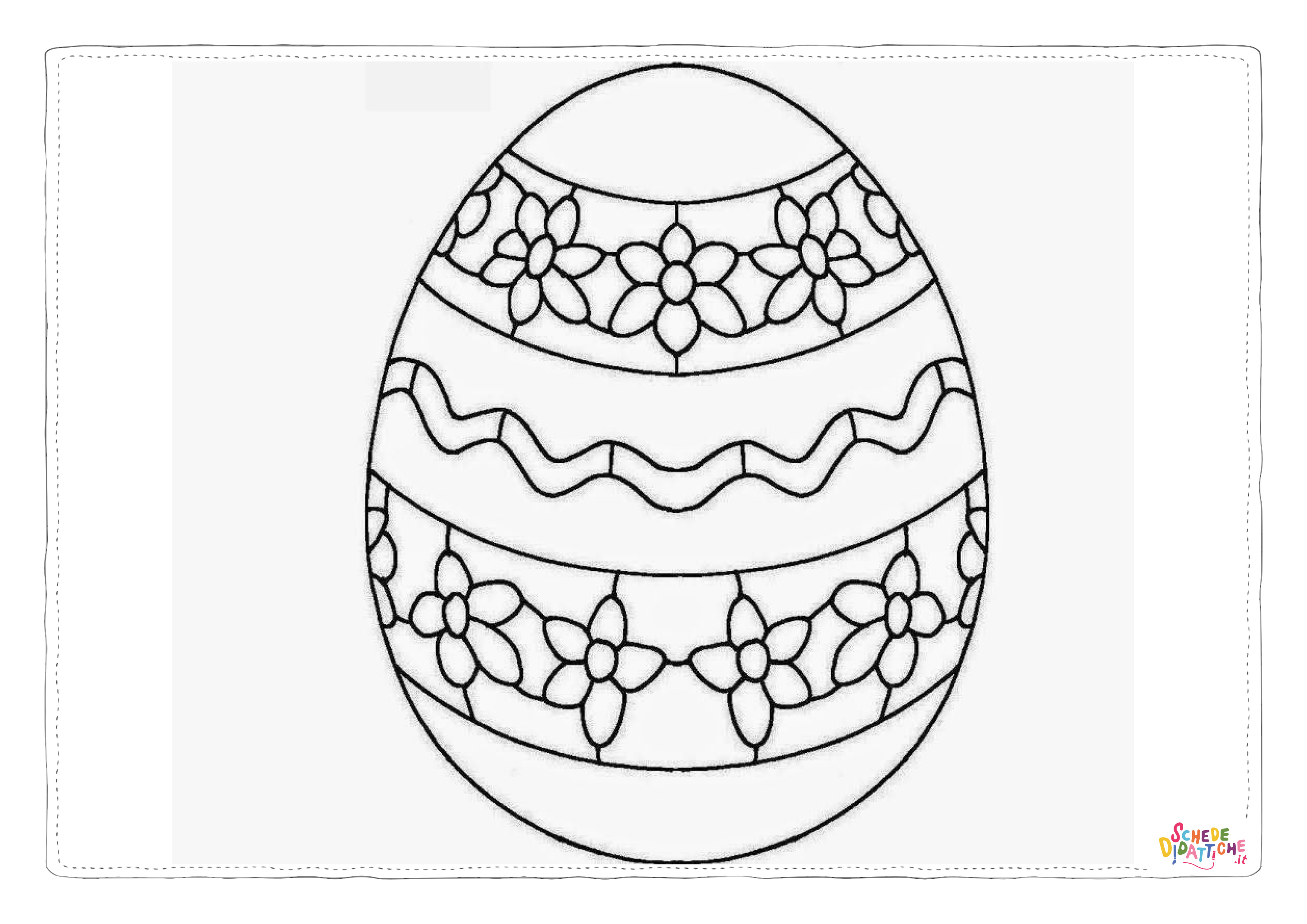 Disegno "Disegno di uovo di Pasqua da stampare e colorare 203" Disegno di uovo di Pasqua da stampare e colorare 203