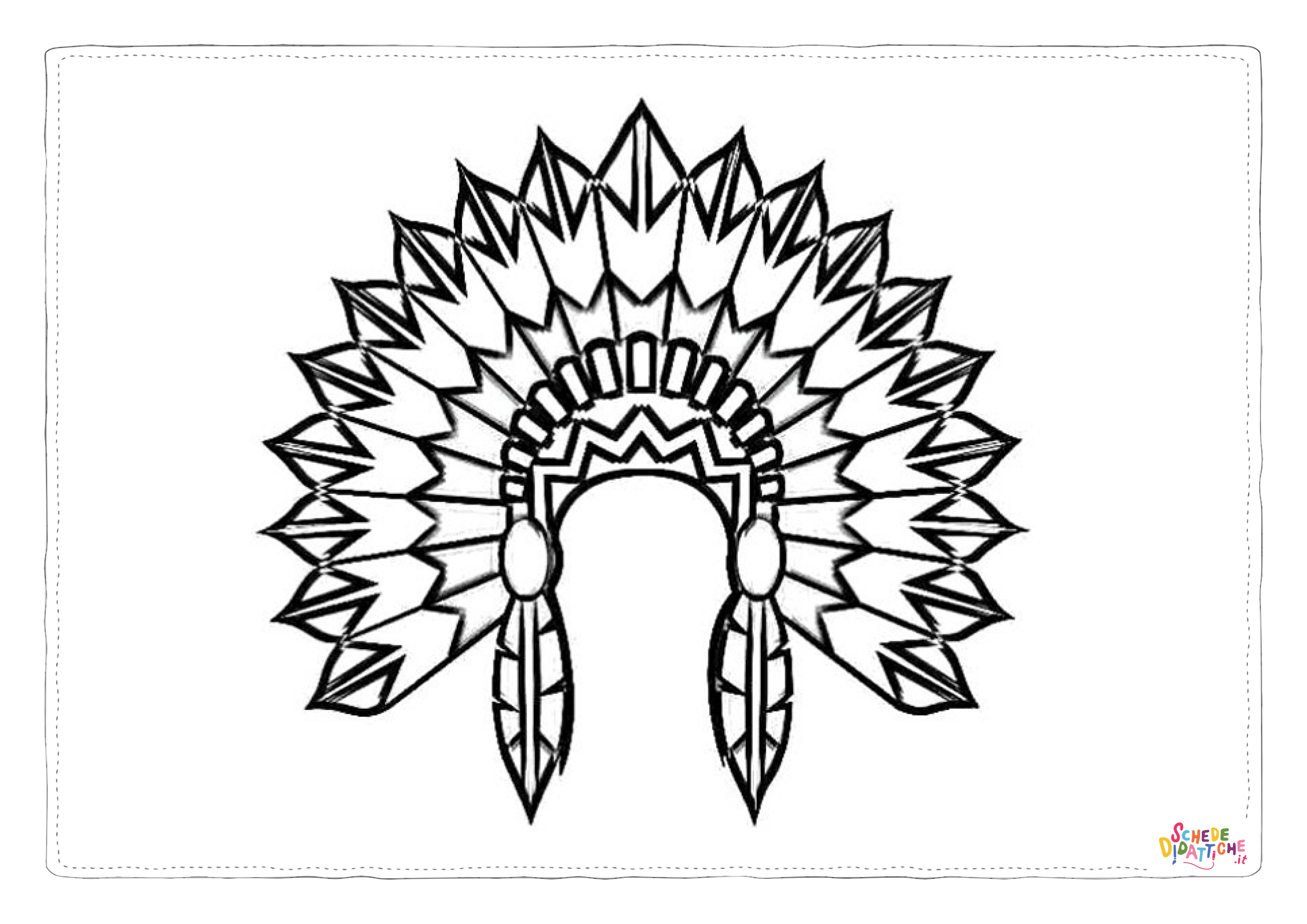 Disegno di Indiani d'America da stampare e colorare 71