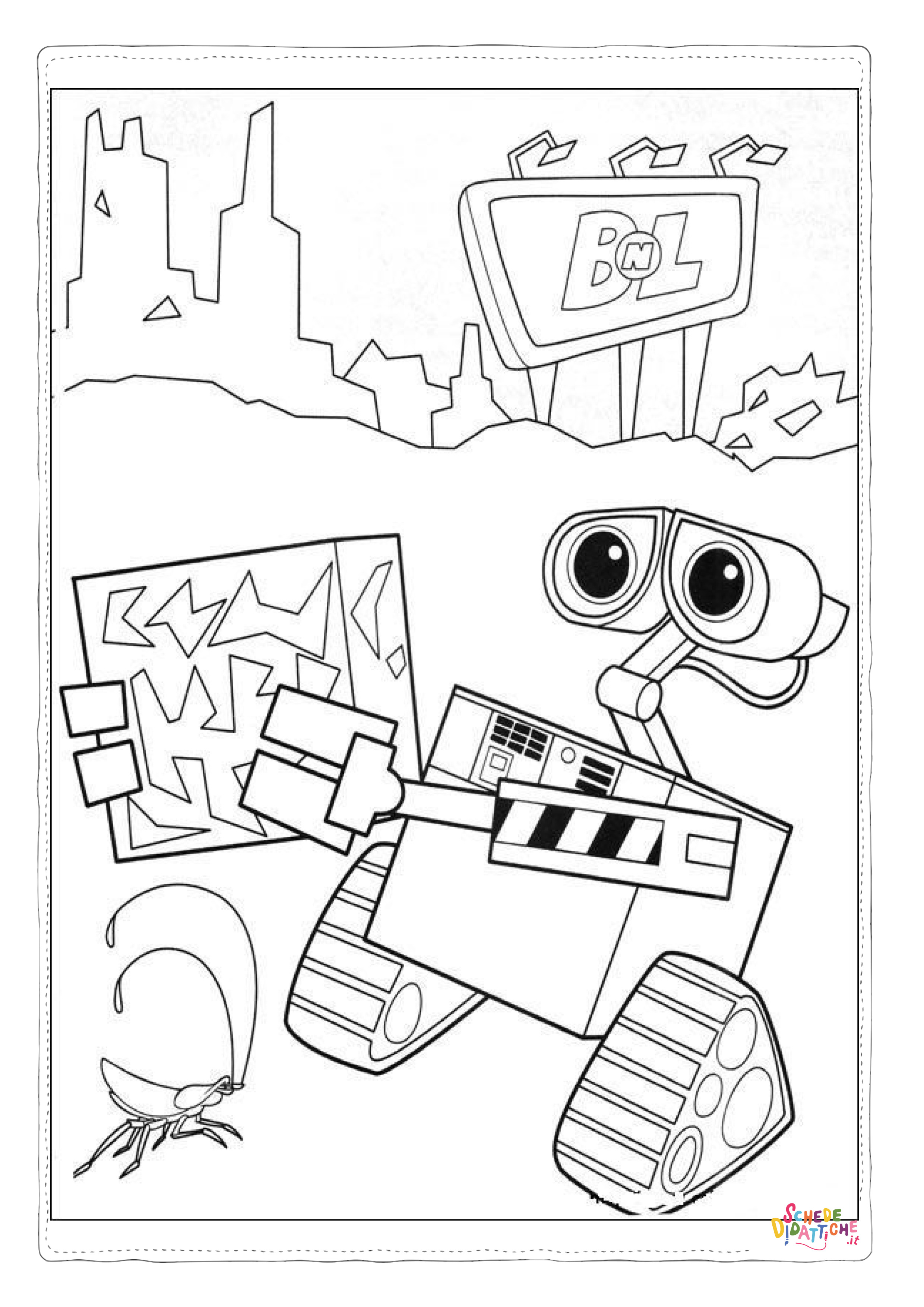 Disegno di Wall-E da stampare e colorare 5