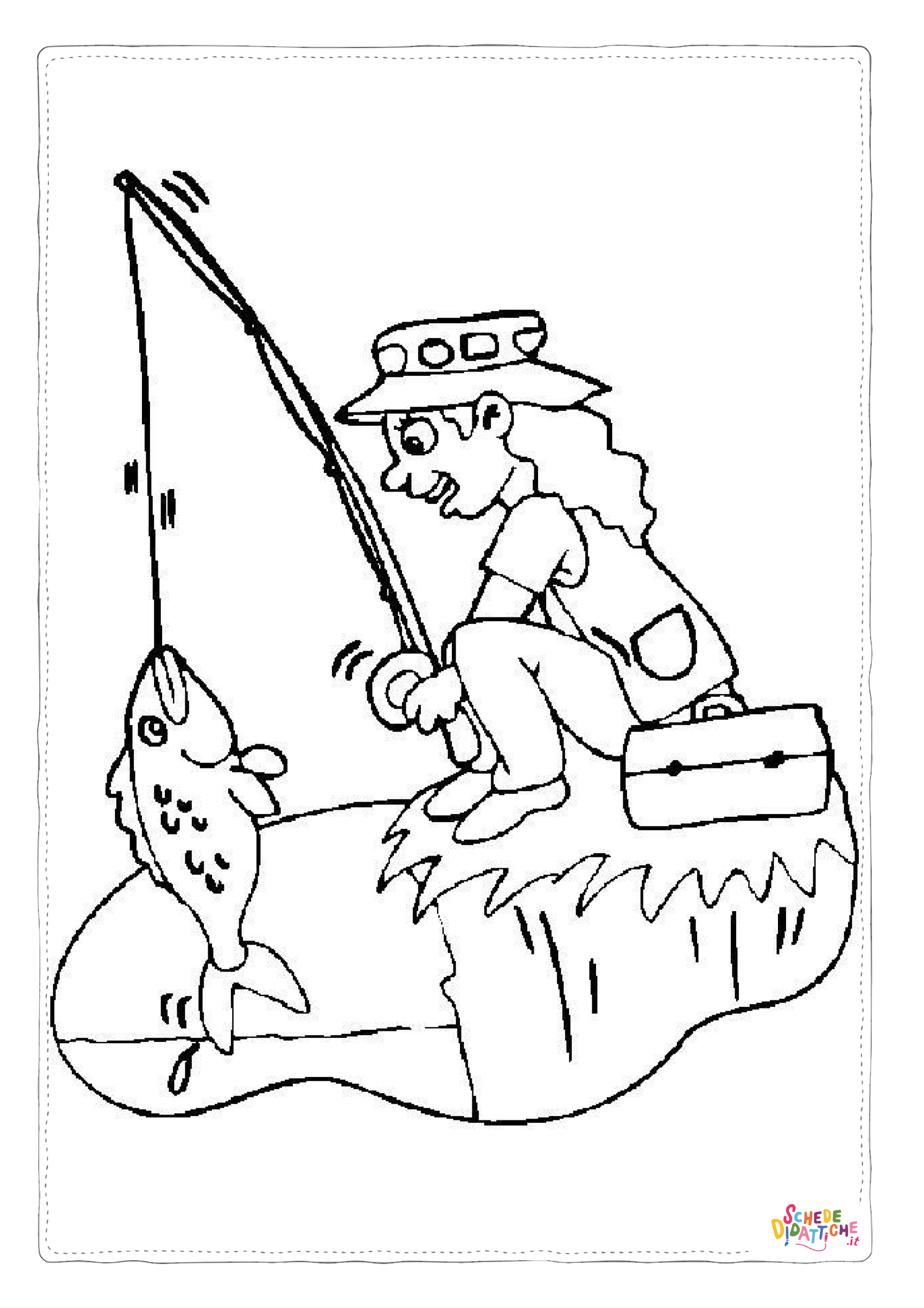 Disegno "Disegno di pesce da stampare e colorare 318" Disegno di pesce da stampare e colorare 318
