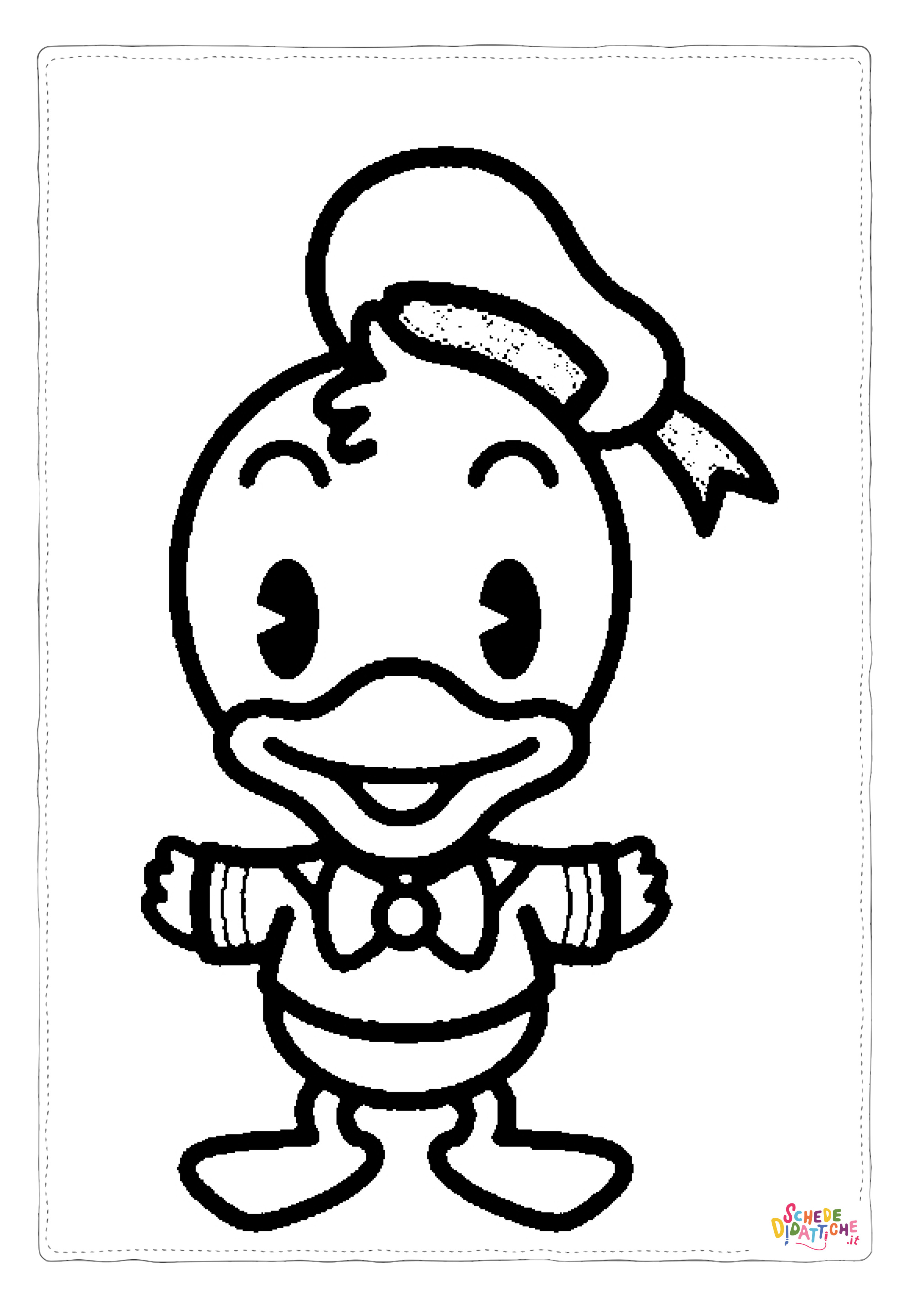 Disegno "Disegno di Paperino da stampare e colorare 101" Disegno di Paperino da stampare e colorare 101
