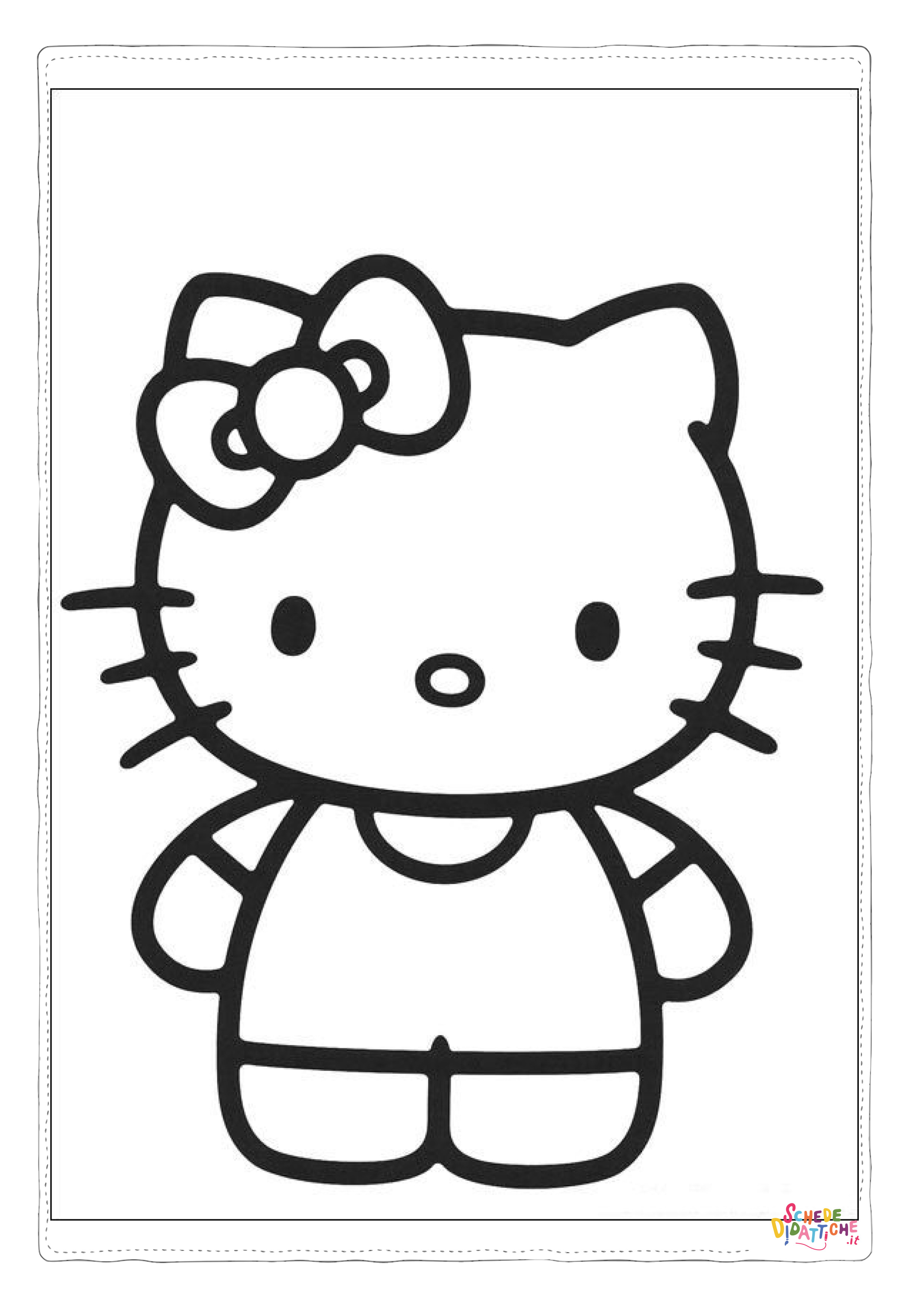Disegno "Disegno di Hello Kitty da stampare e colorare 125" Disegno di Hello Kitty da stampare e colorare 125