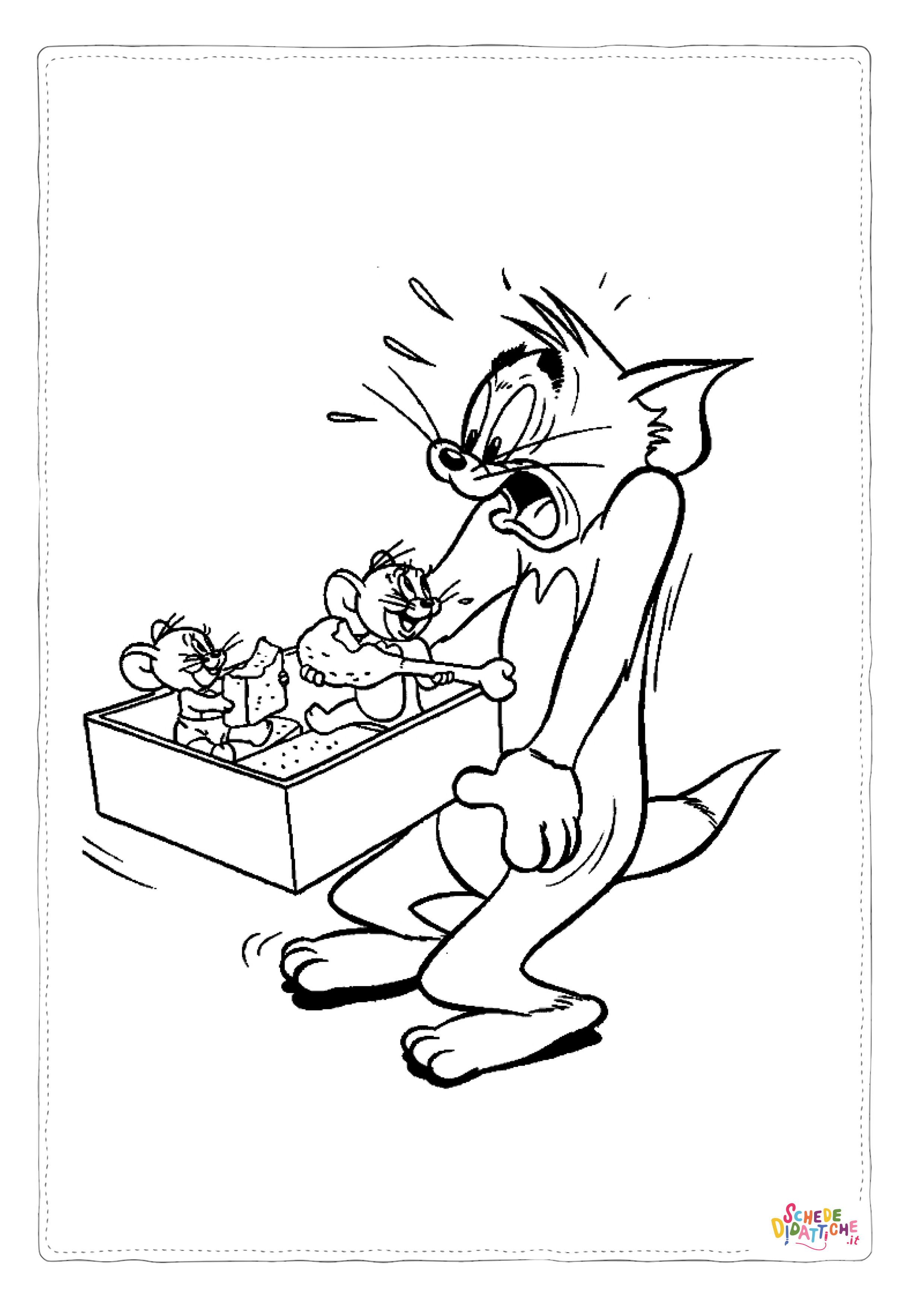 Disegno di Tom e Jerry da stampare e colorare 5