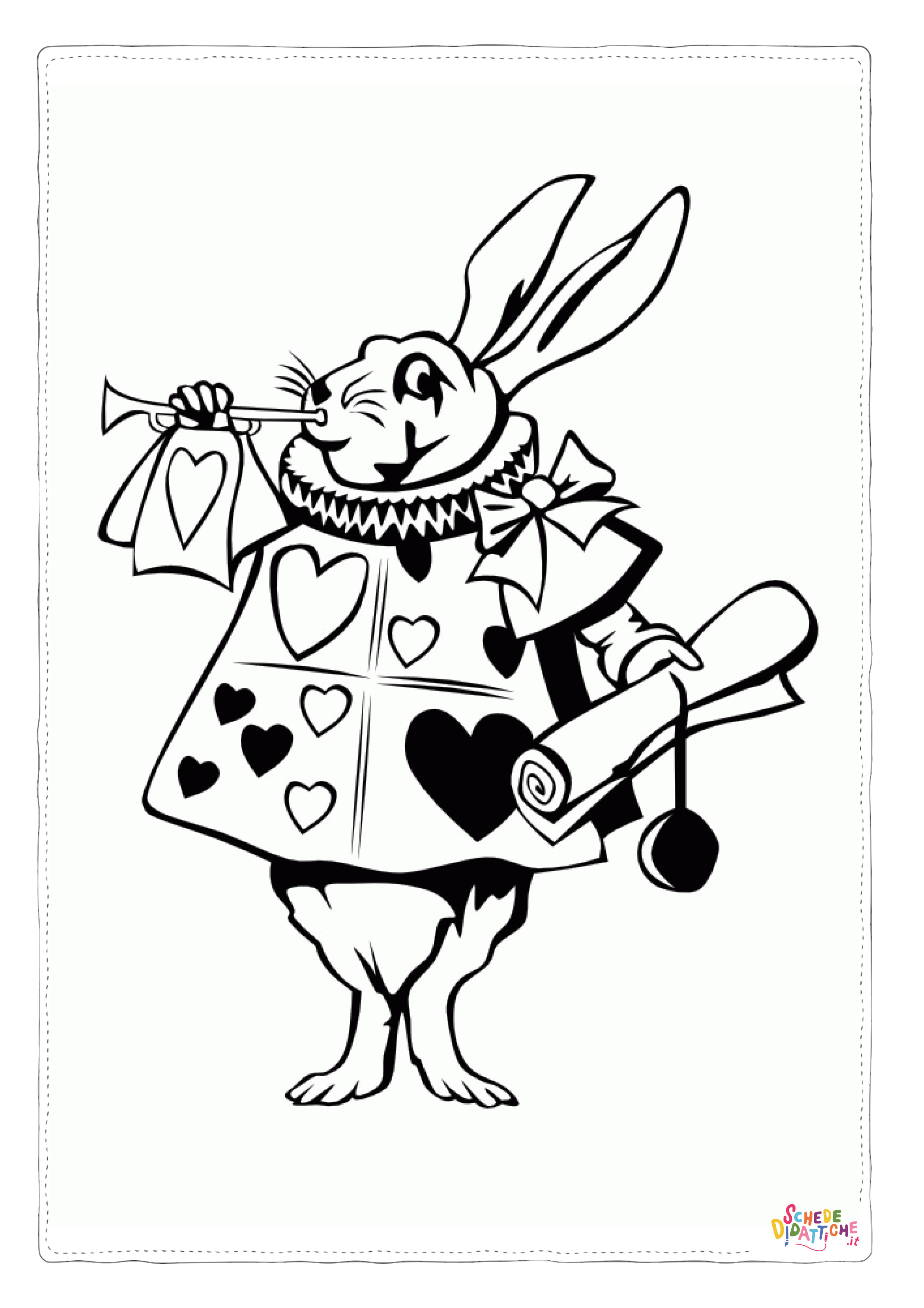 Disegno di Alice nel paese delle meraviglie da stampare e colorare 12
