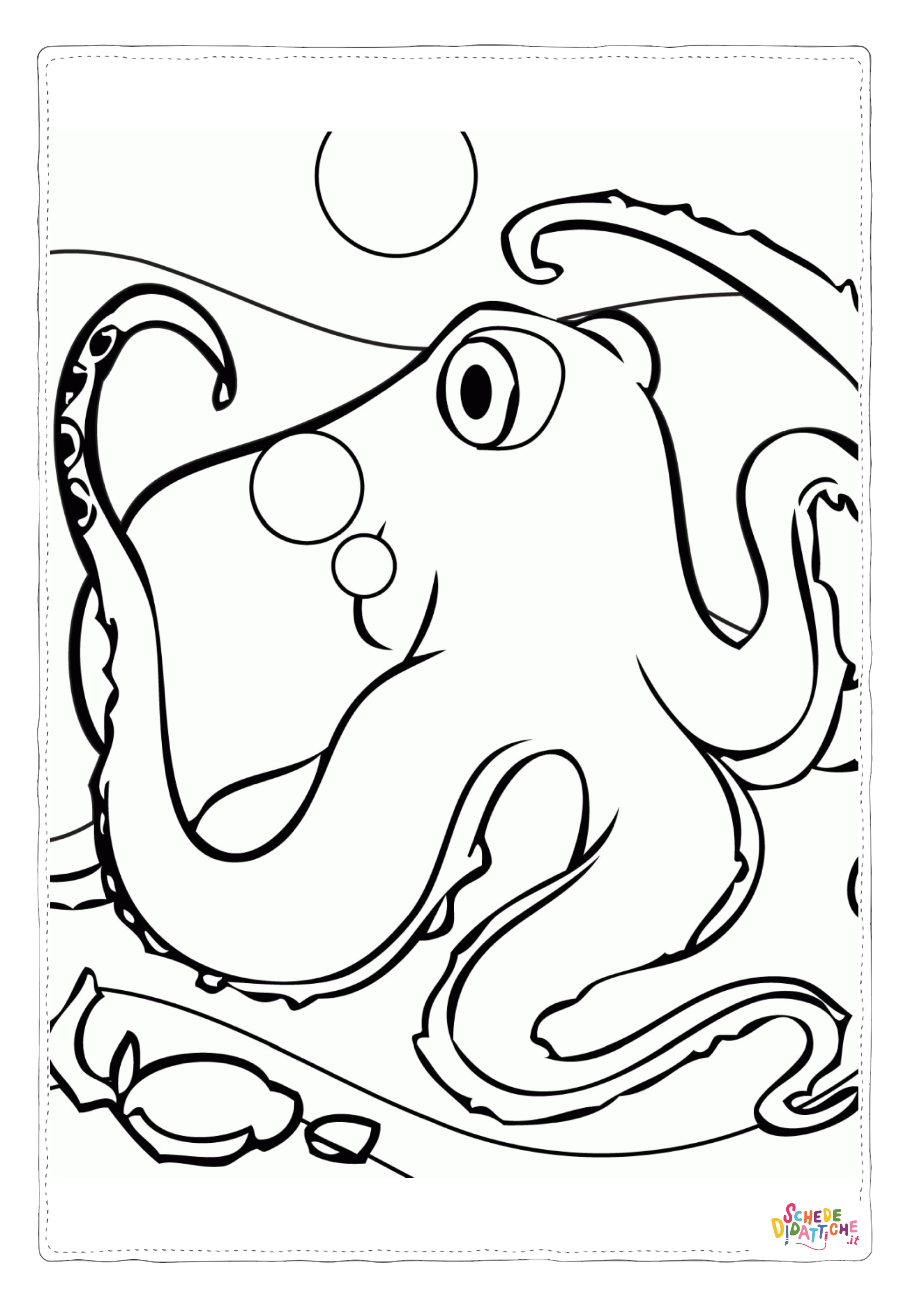 Disegno "Disegno di polpo da stampare e colorare 27" Disegno di polpo da stampare e colorare 27