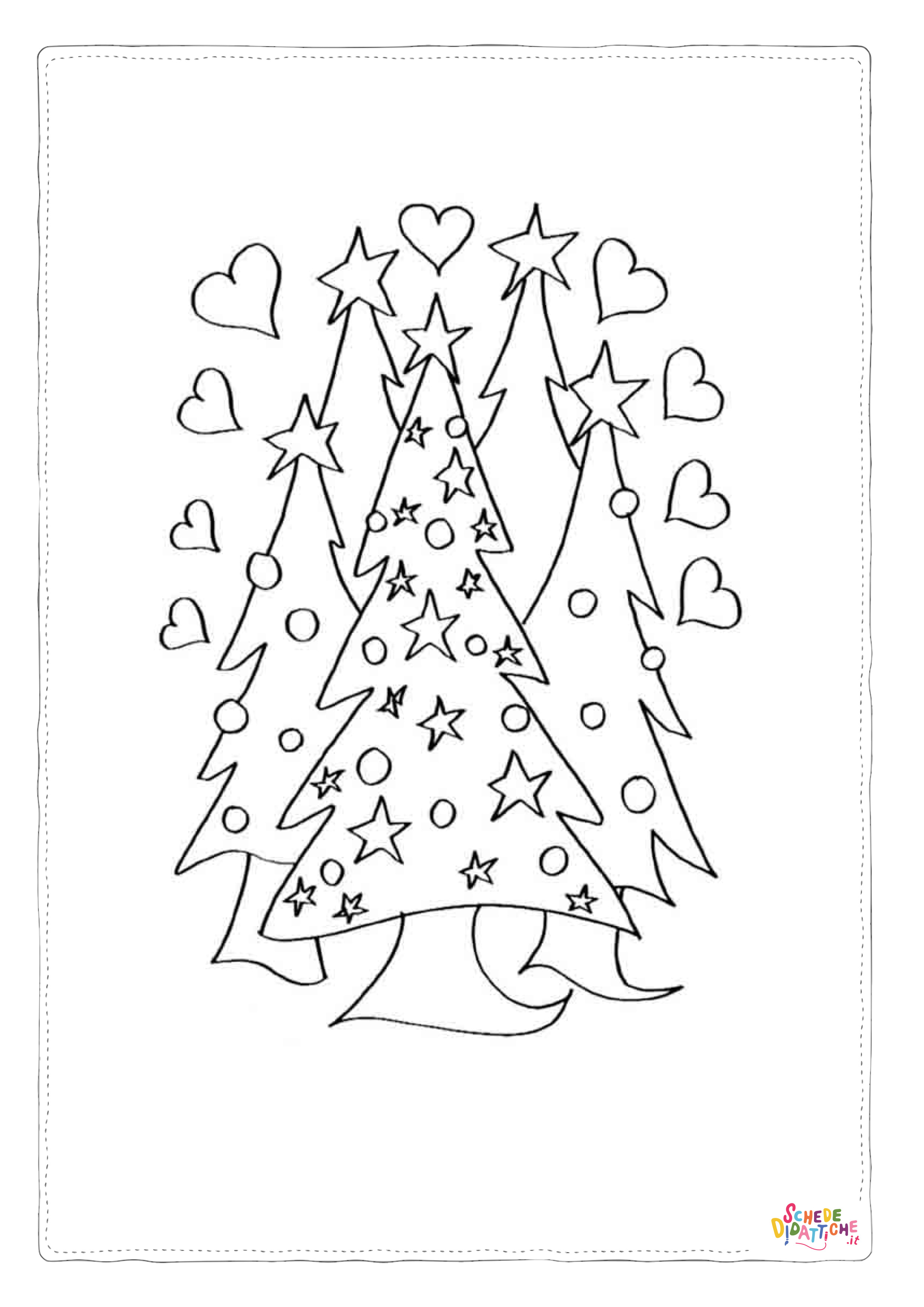 Disegno "Disegno di albero di Natale da stampare e colorare 155" Disegno di albero di Natale da stampare e colorare 155