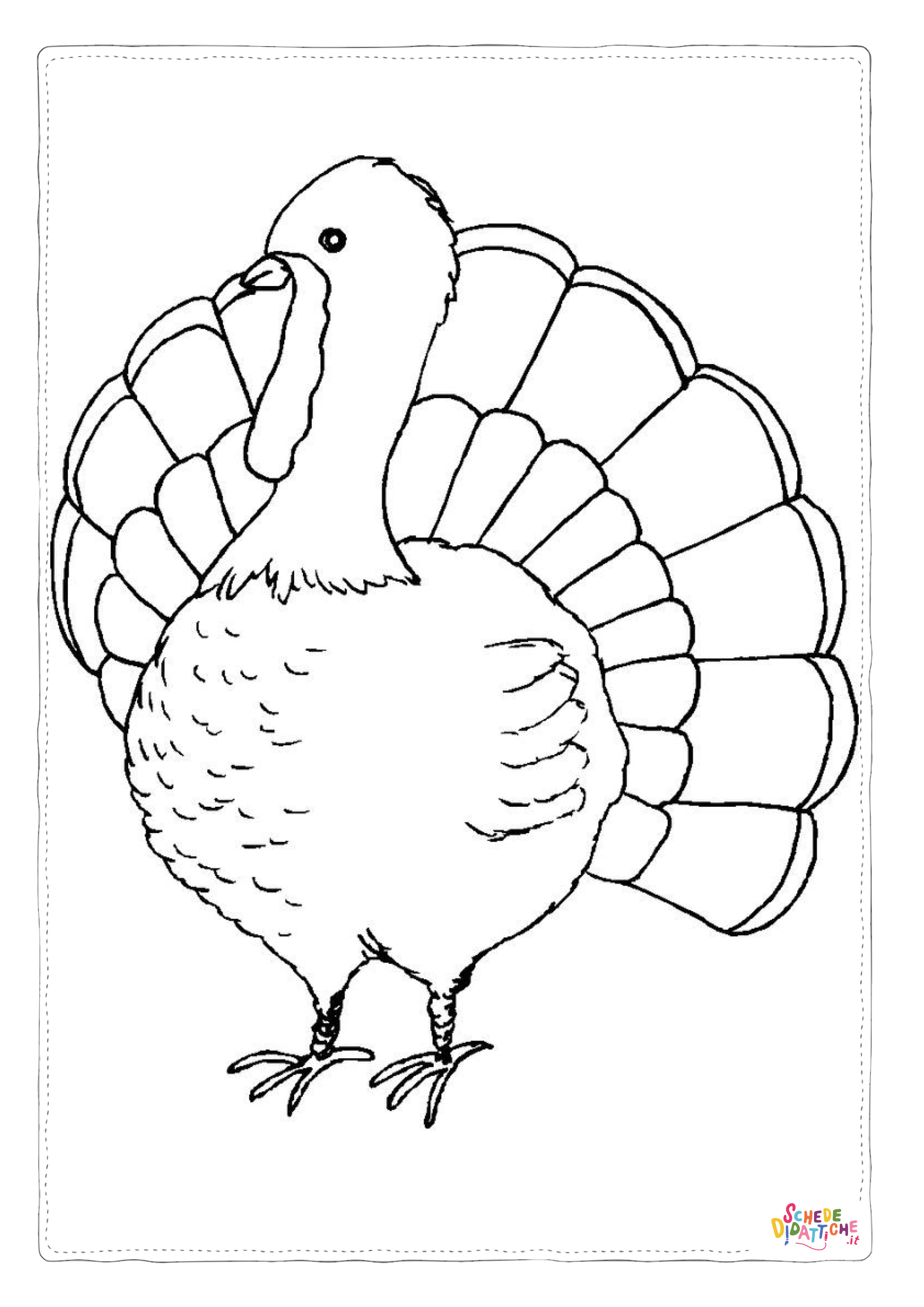Disegno di tacchino da stampare e colorare 34