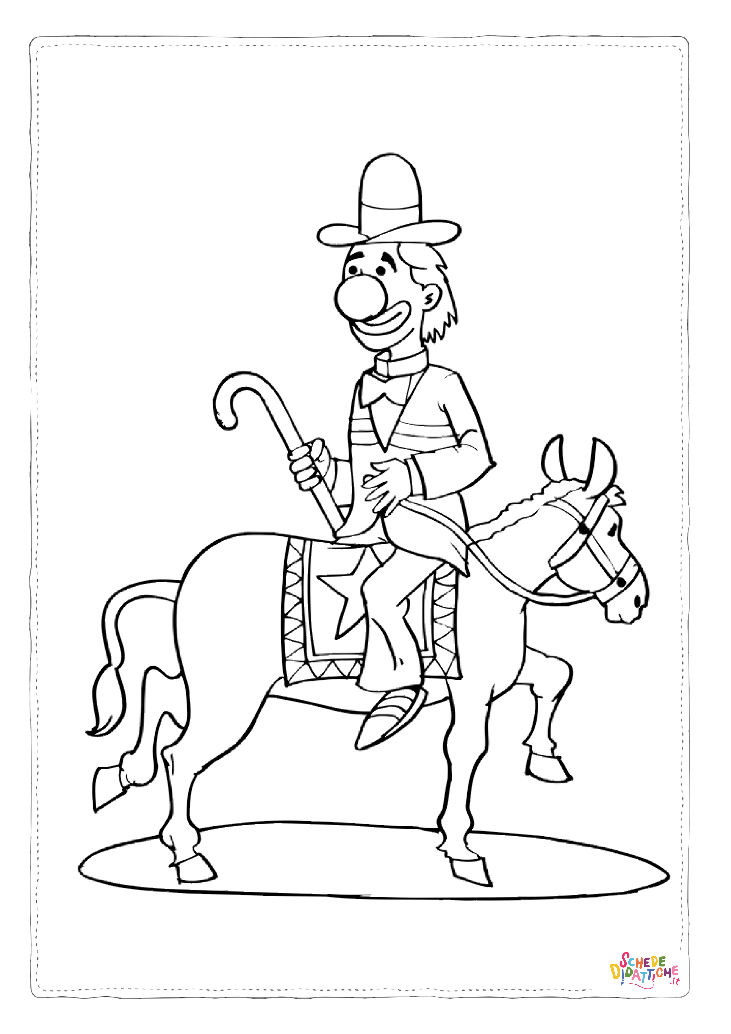 Disegno "Disegno di circense da stampare e colorare" Disegno di circense da stampare e colorare
