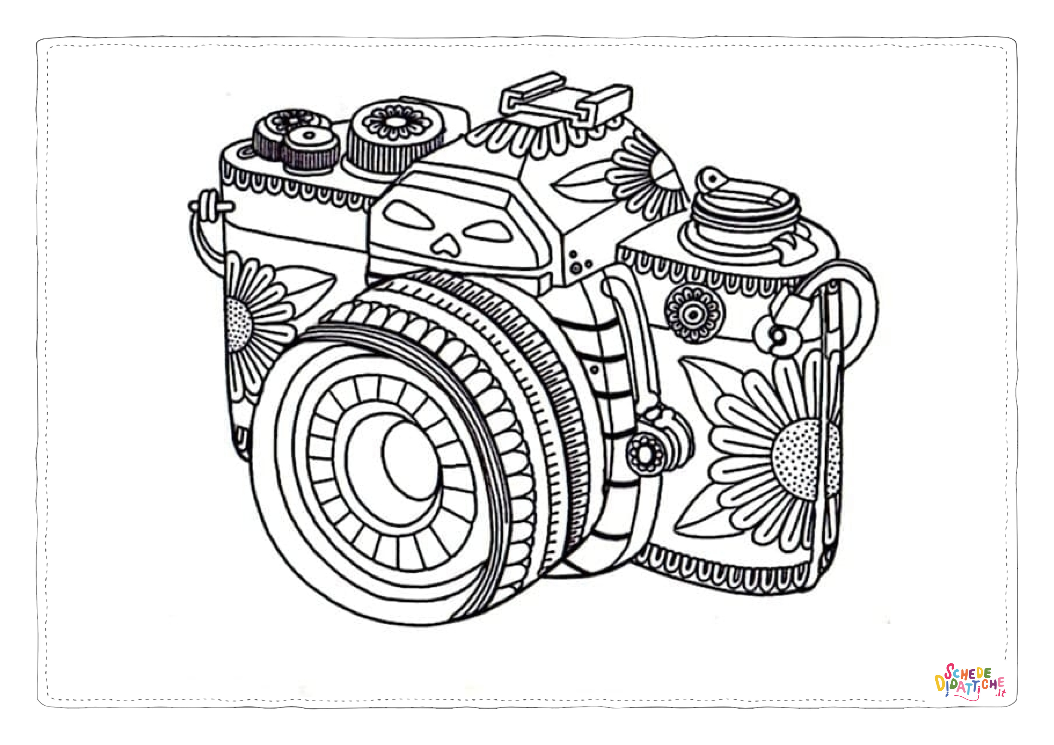 Disegno "Disegno di fotocamera da stampare e colorare 16" Disegno di fotocamera da stampare e colorare 16