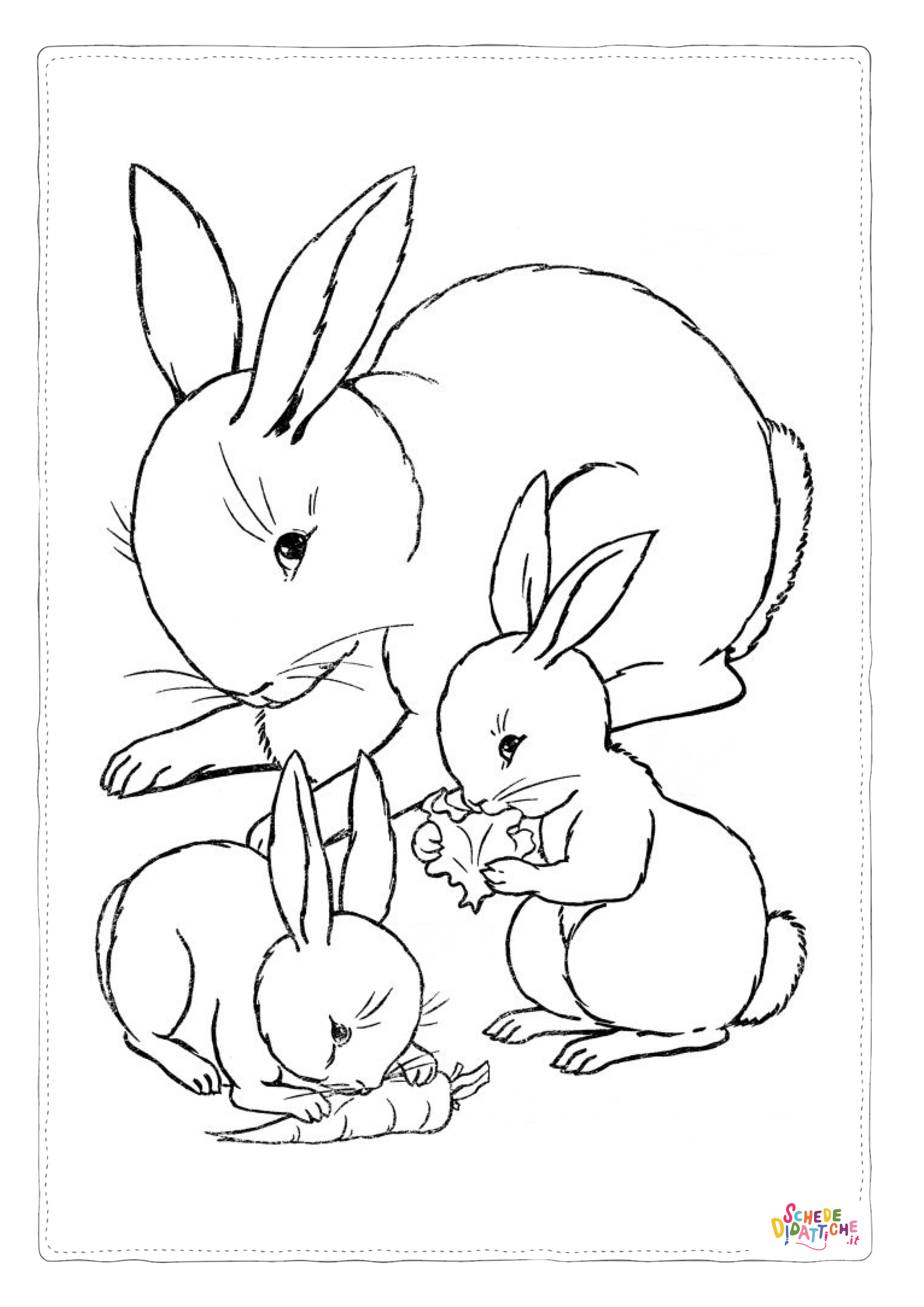 Disegno "Disegno di coniglio da stampare e colorare 6" Disegno di coniglio da stampare e colorare 6