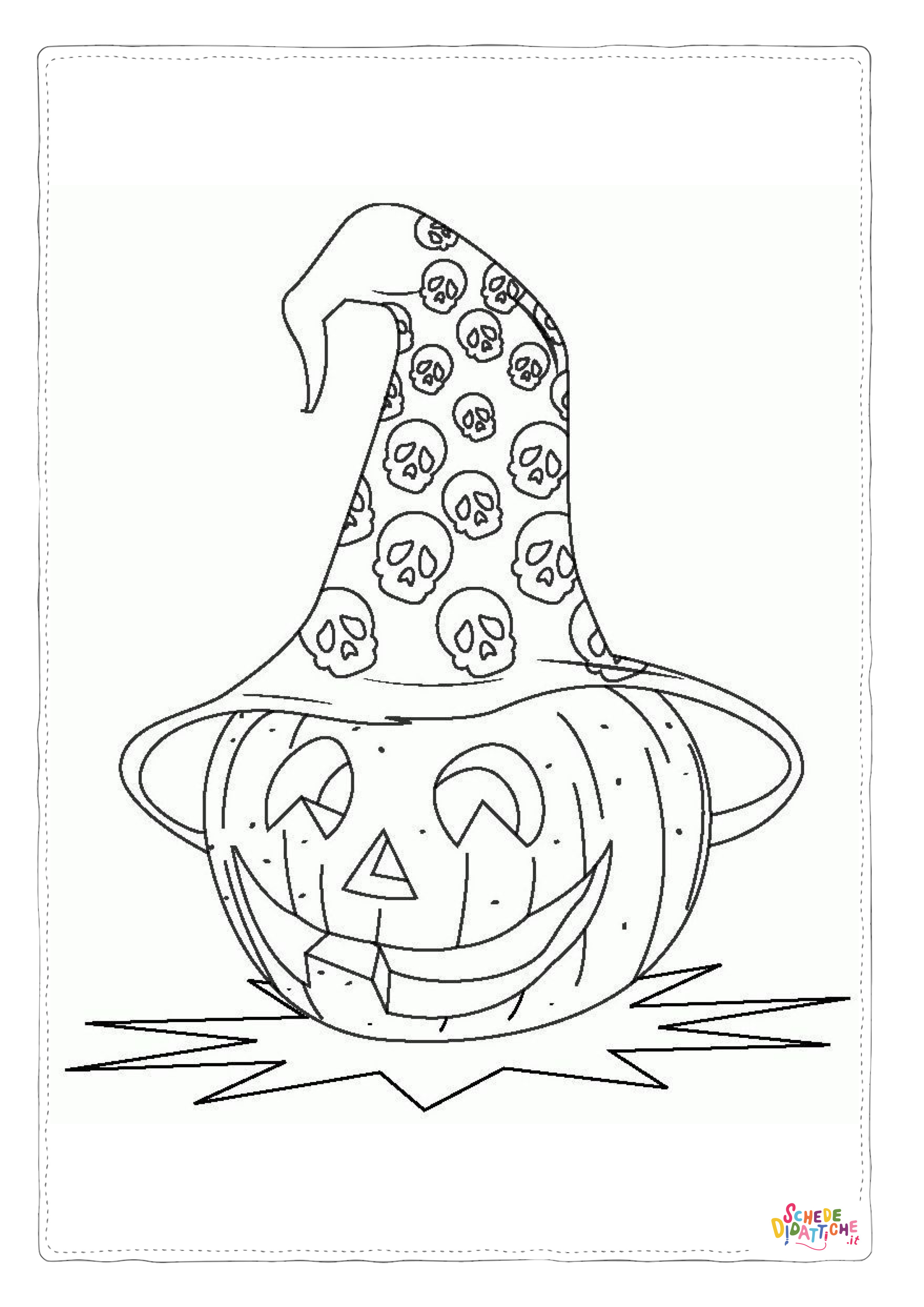 Disegno "Disegno di zucca di Halloween da stampare e colorare 229" Disegno di zucca di Halloween da stampare e colorare 229