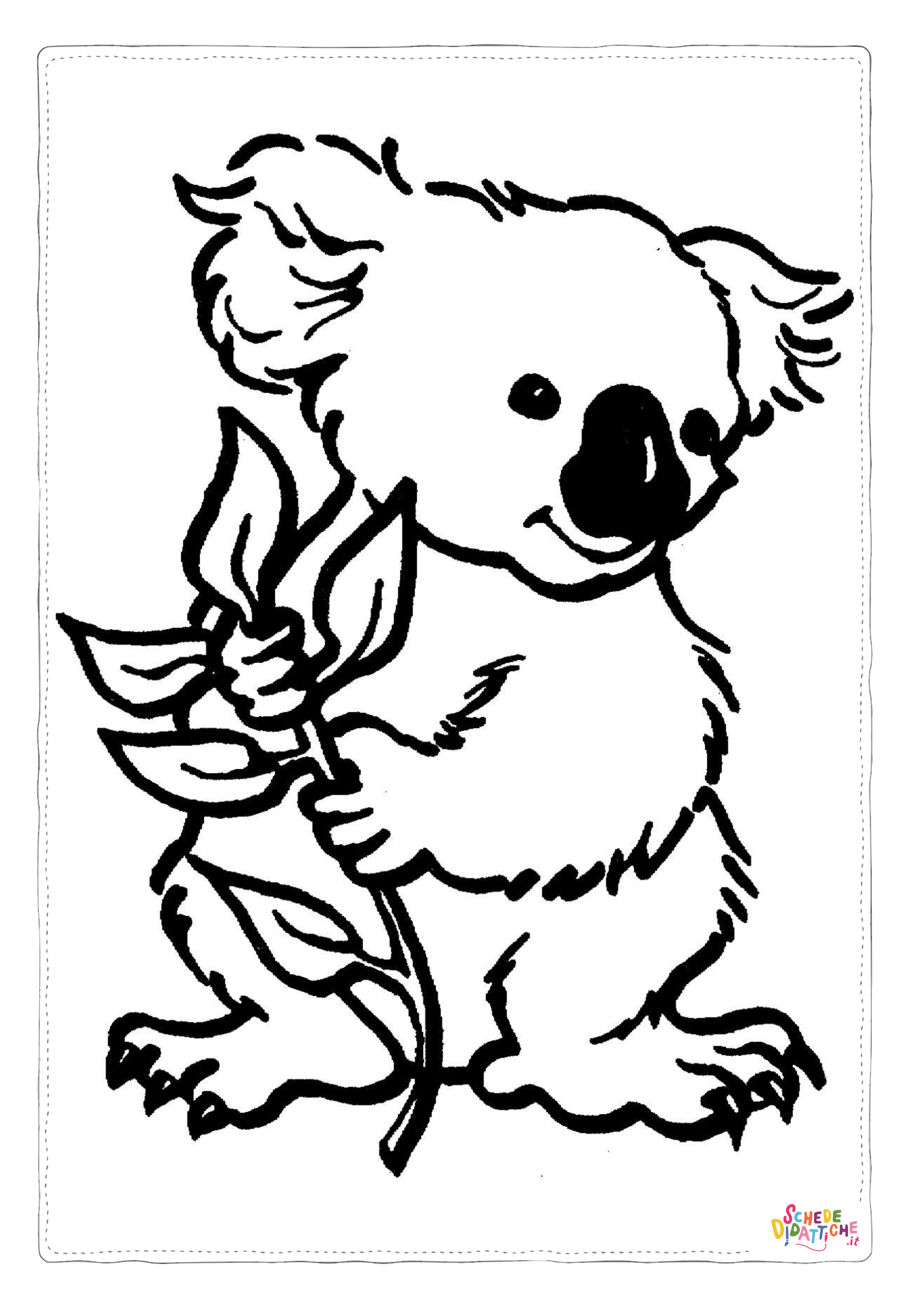 Disegno "Disegno di koala da stampare e colorare 29" Disegno di koala da stampare e colorare 29