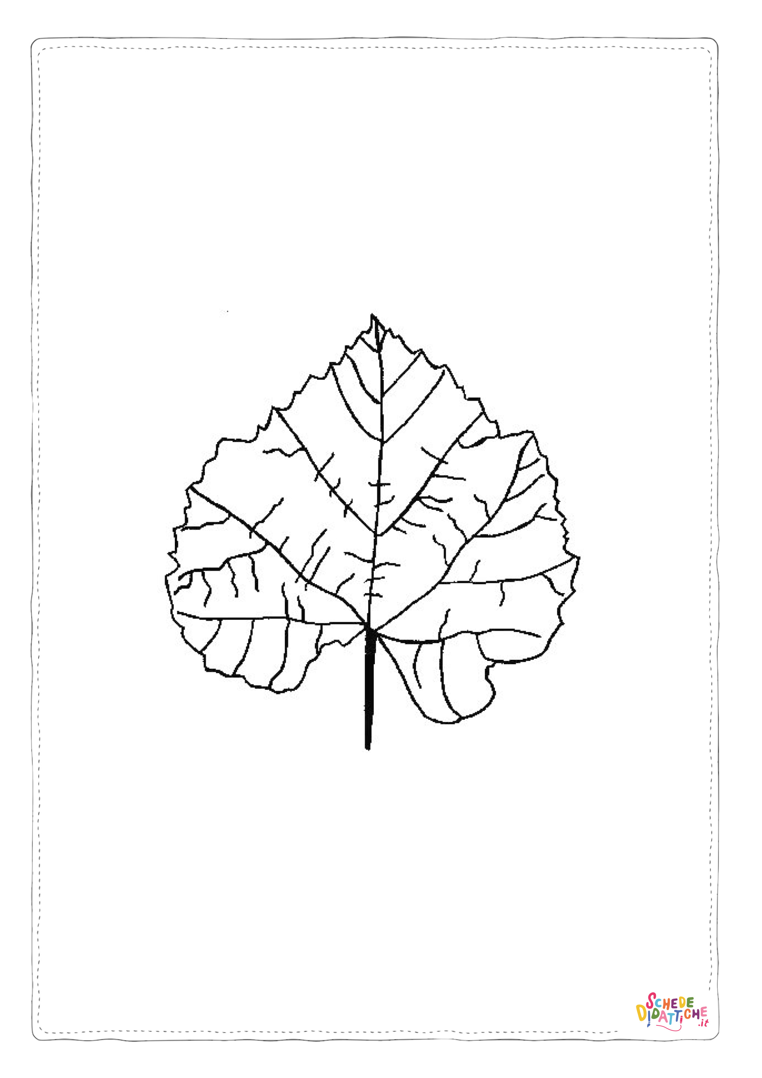 Disegno di foglia da stampare e colorare 152