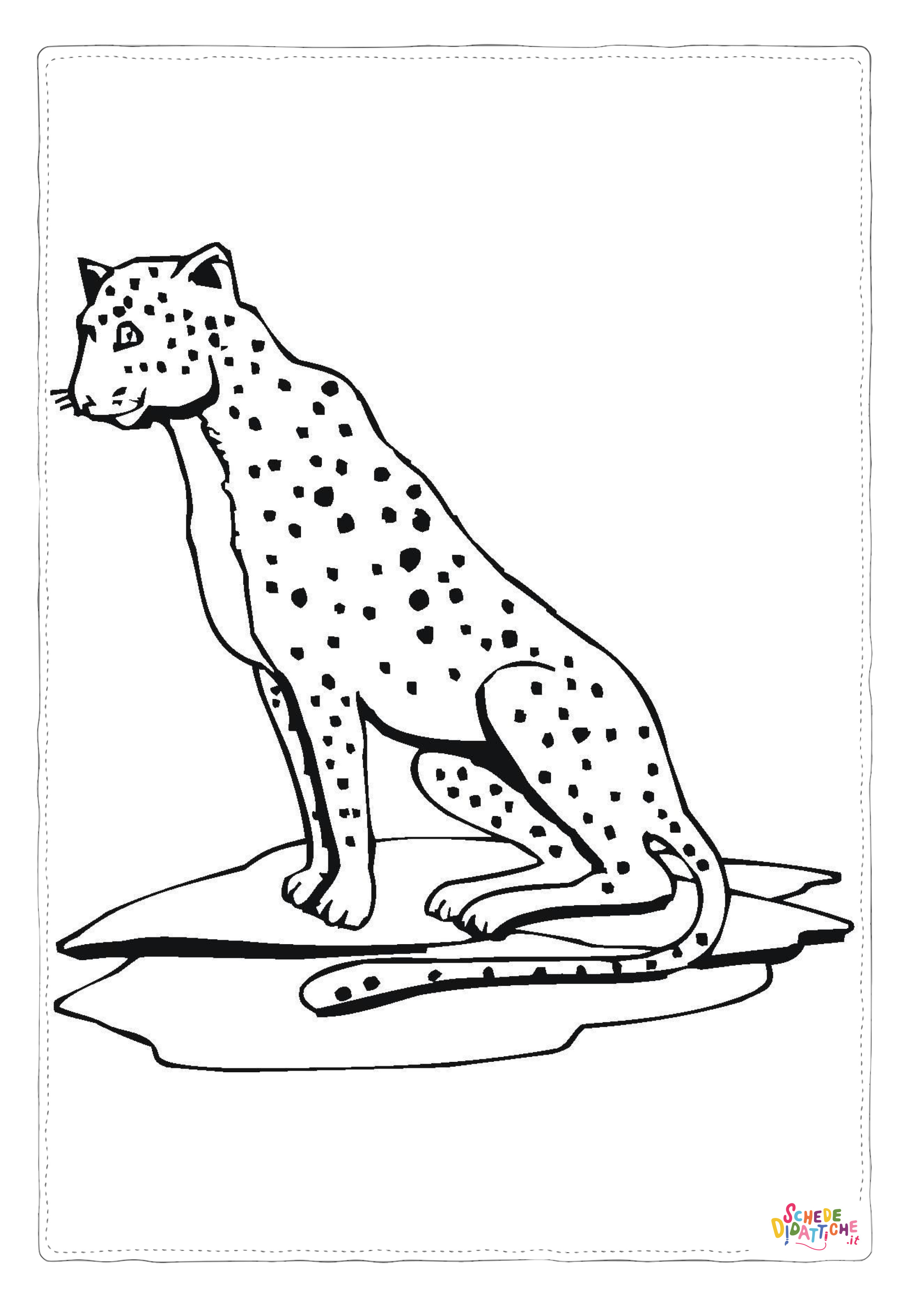Disegno "Disegno di leopardo da stampare e colorare 57" Disegno di leopardo da stampare e colorare 57