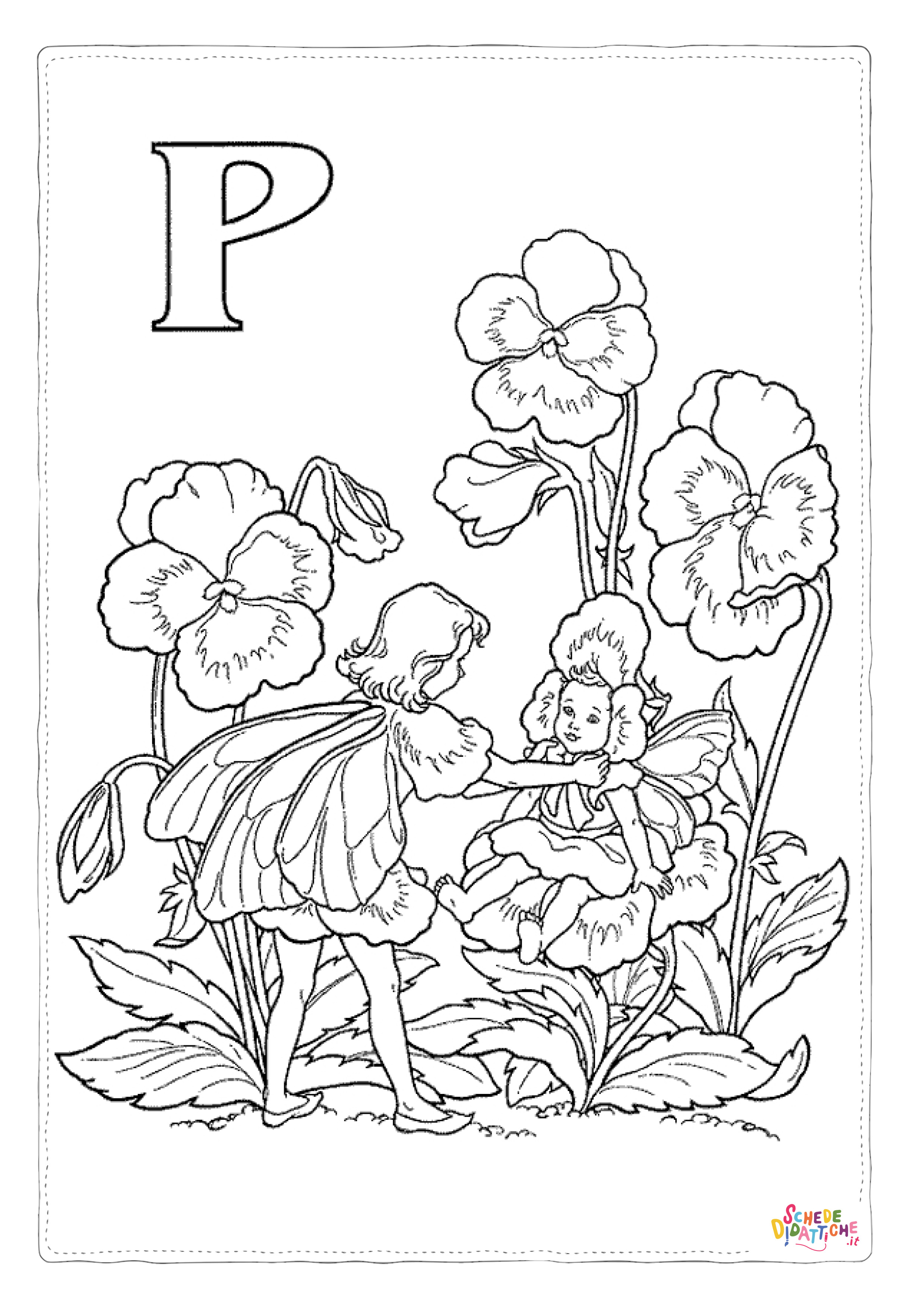 Disegno "Disegno di fata da stampare e colorare 28" Disegno di fata da stampare e colorare 28