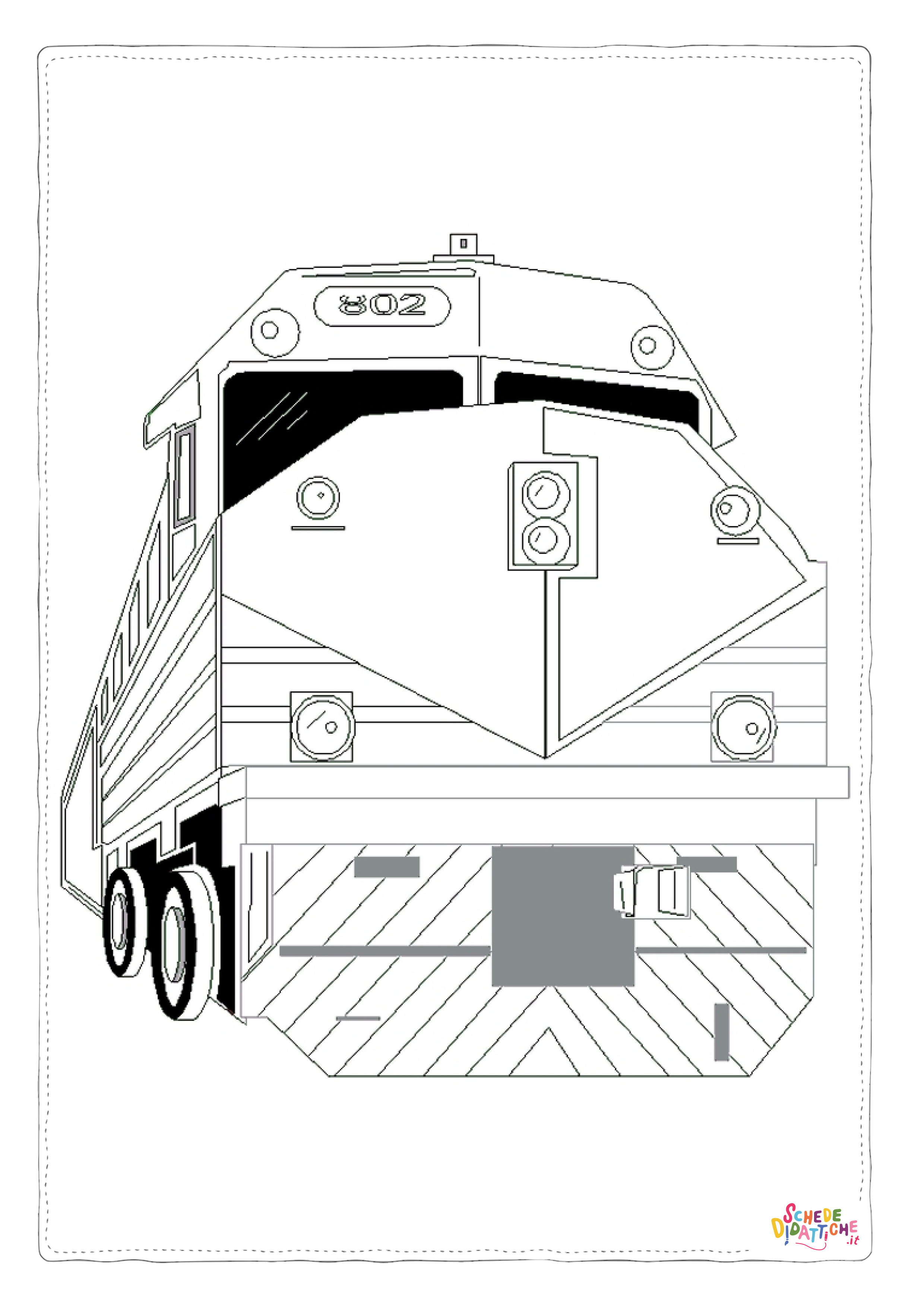 Disegno di treno da stampare e colorare 47