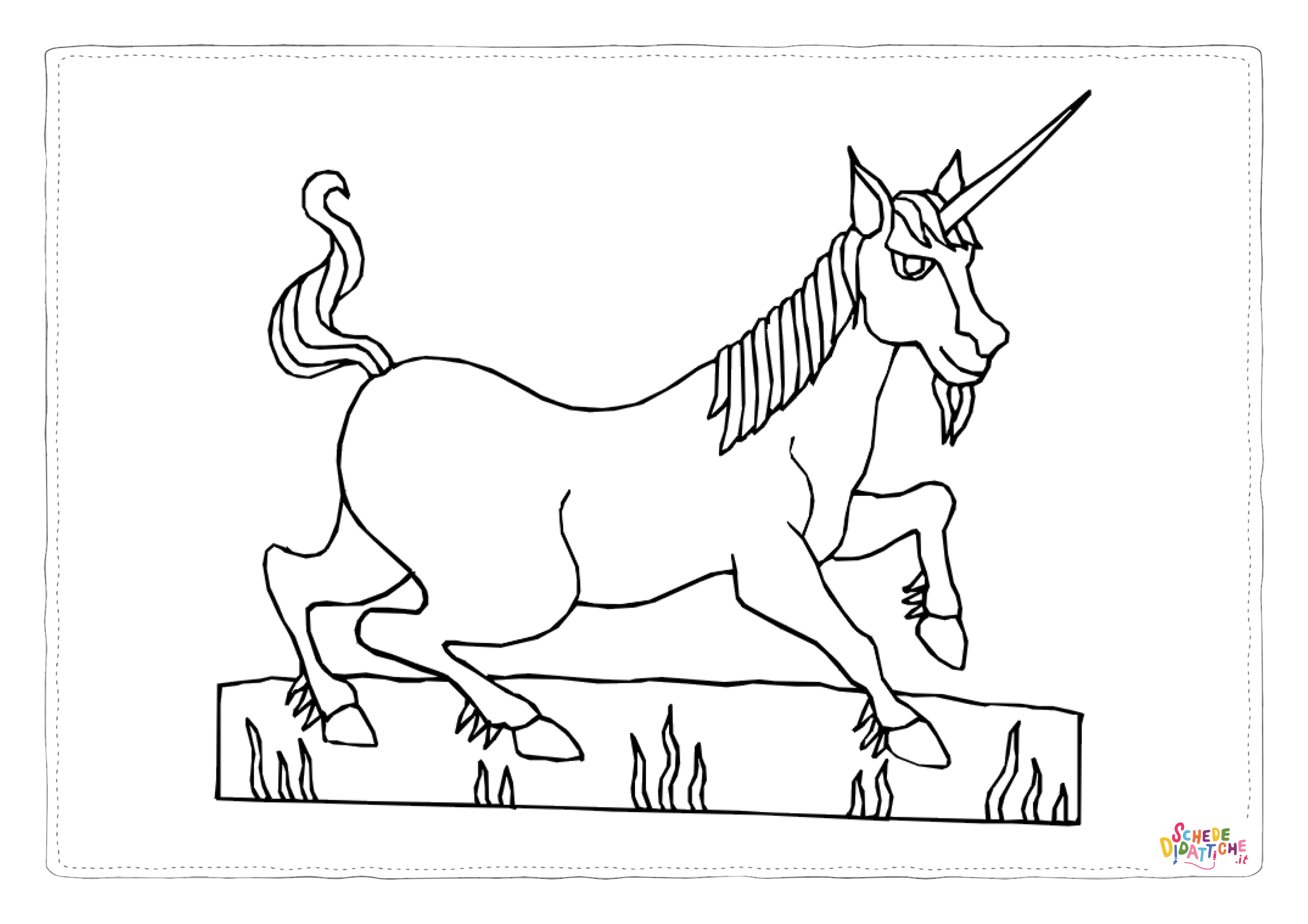 Disegno di unicorno da stampare e colorare 160